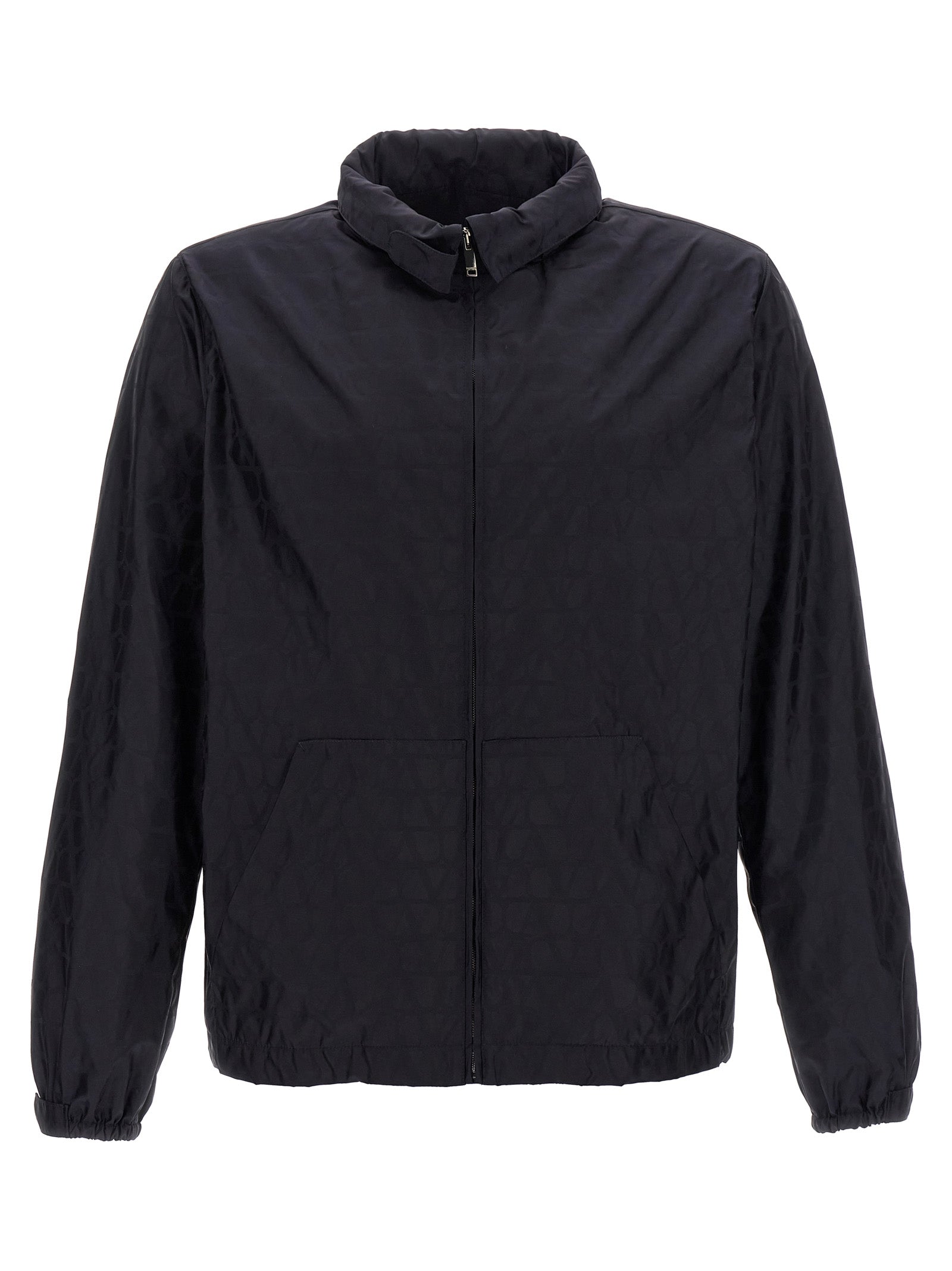Valentino Garavani Blue Polyamide Shell Jacket Valentino Garavani