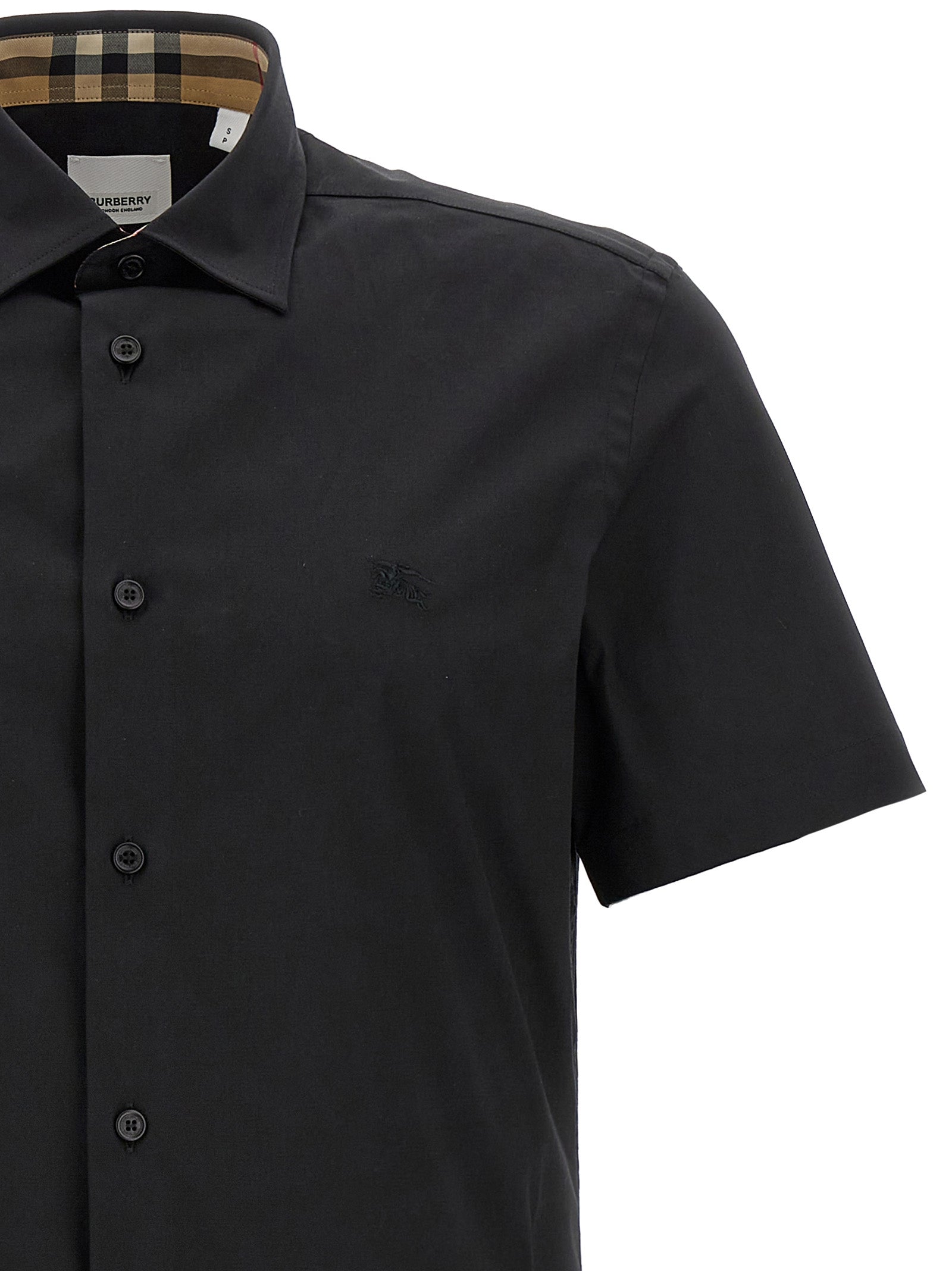 Burberry Black Cotton Blouse Burberry