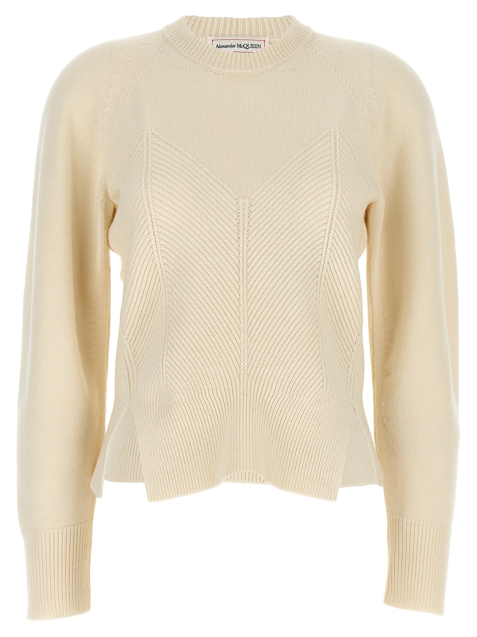 Alexander McQueen White Wool Cardigan Alexander McQueen