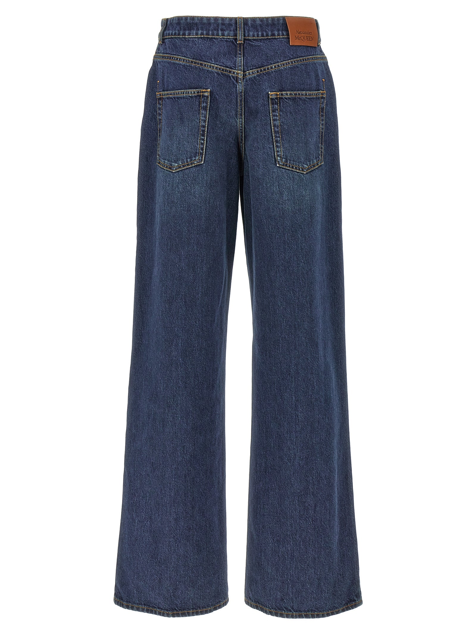 Alexander McQueen Blue Cotton Jeans Denim Alexander McQueen