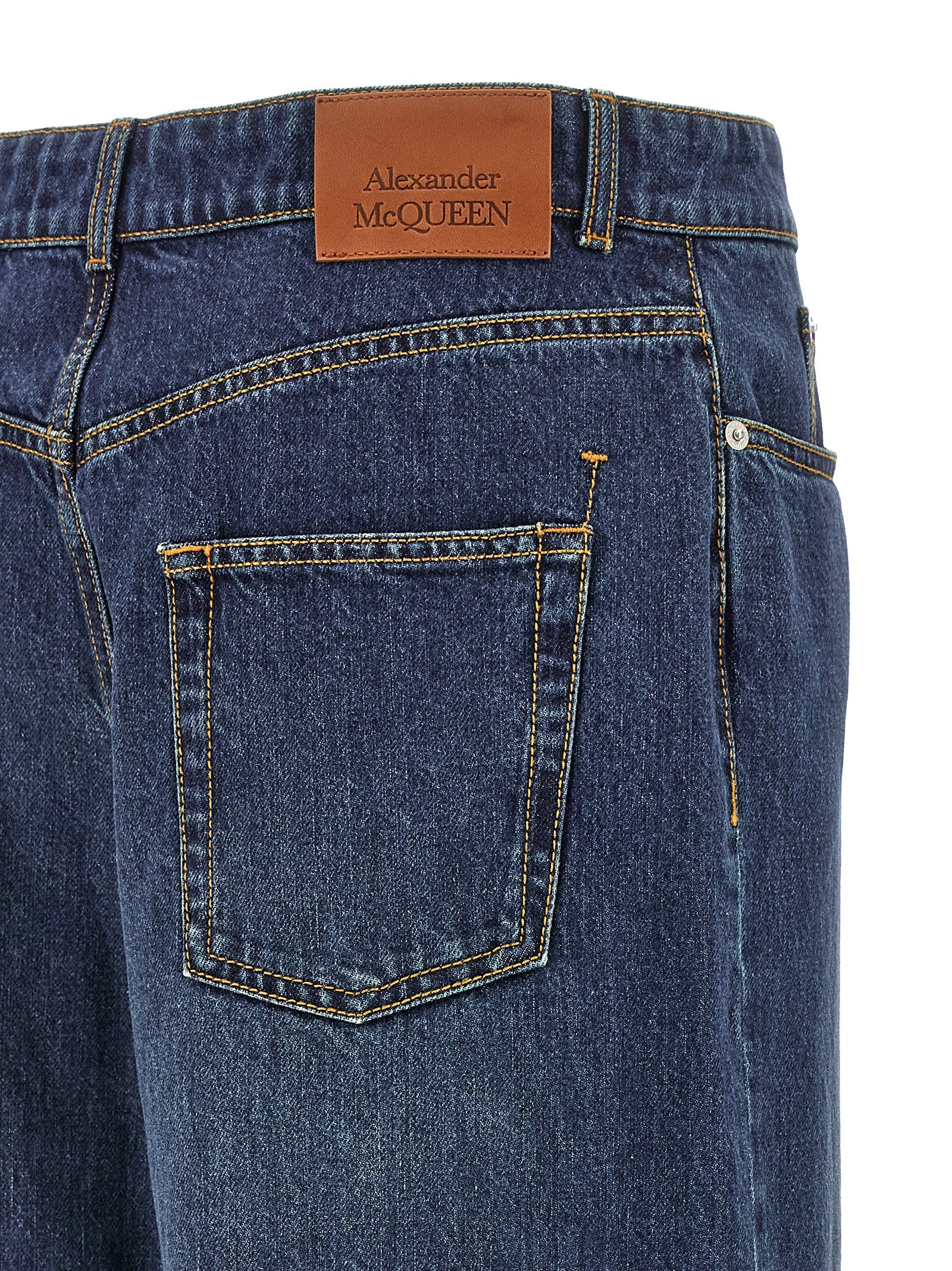 Alexander McQueen Blue Cotton Jeans Denim Alexander McQueen