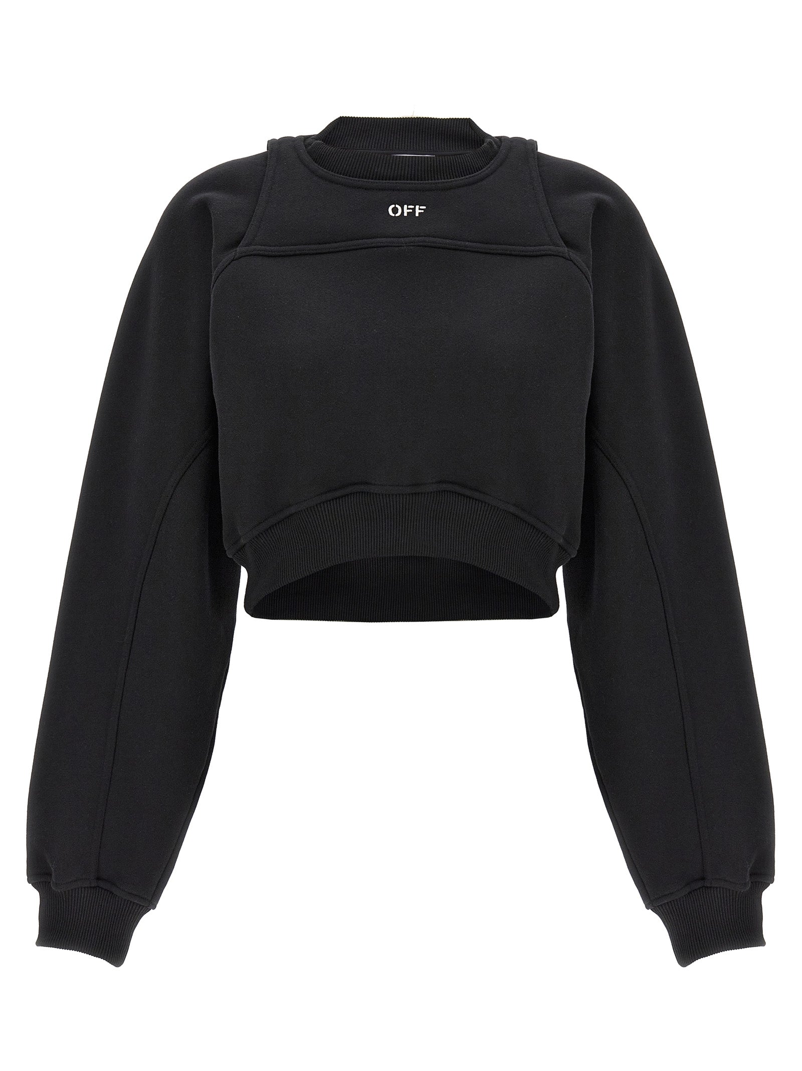 Off-White Bicolor Cotton Sweatshirt Off-White