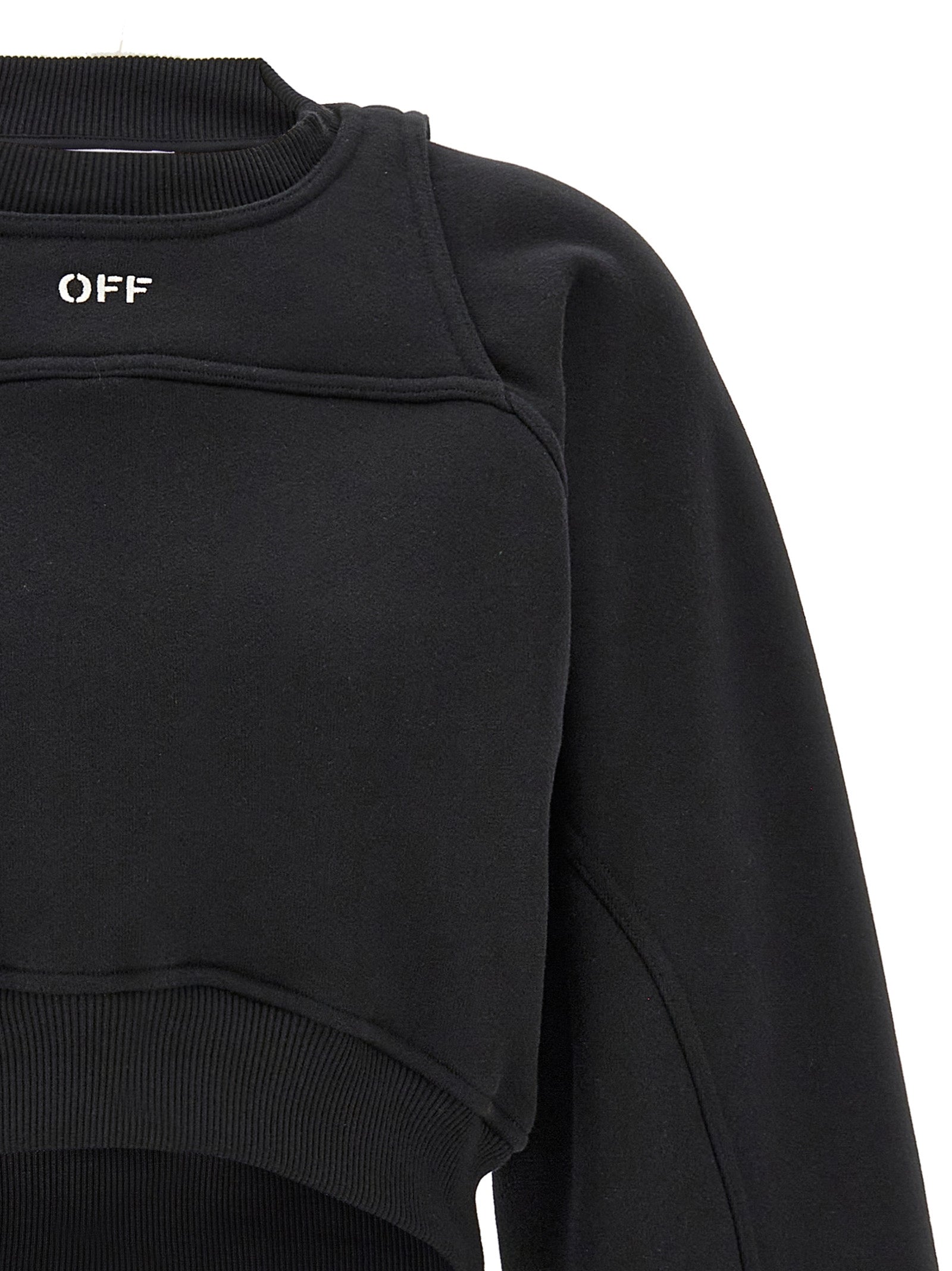 Off-White Bicolor Cotton Sweatshirt Off-White