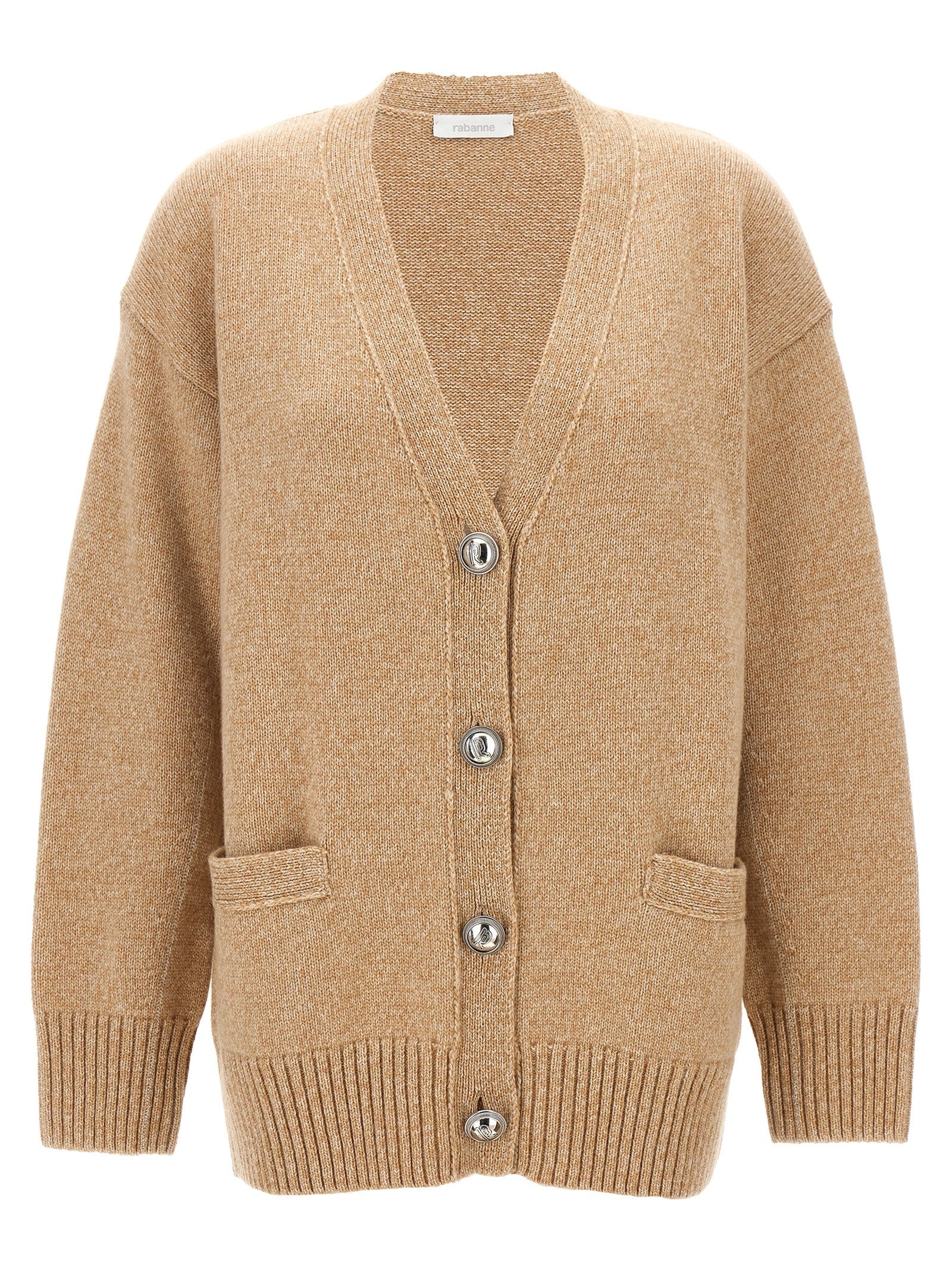 Paco Rabanne Beige Wool Cardigan Paco Rabanne