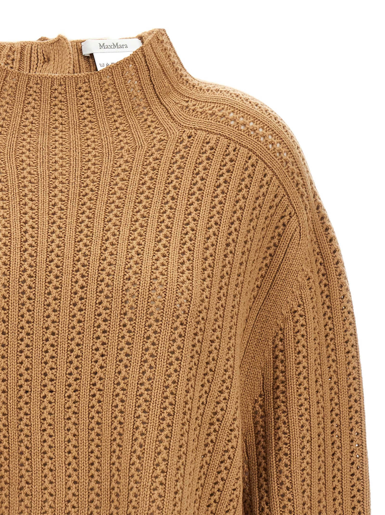 Max Mara Beige Wool Cardigan Max Mara