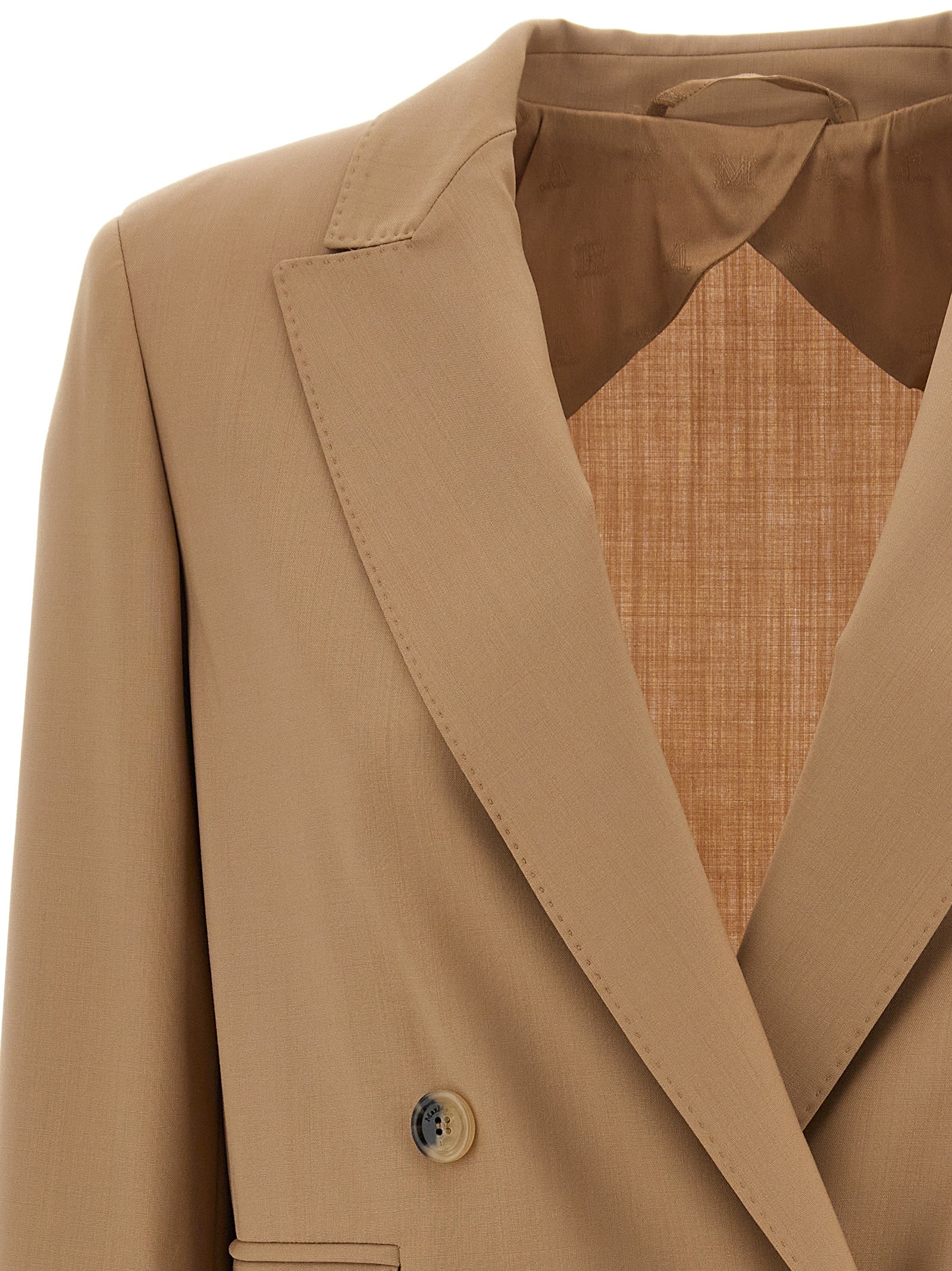 Max Mara Beige Virgin Wool Blazer Max Mara