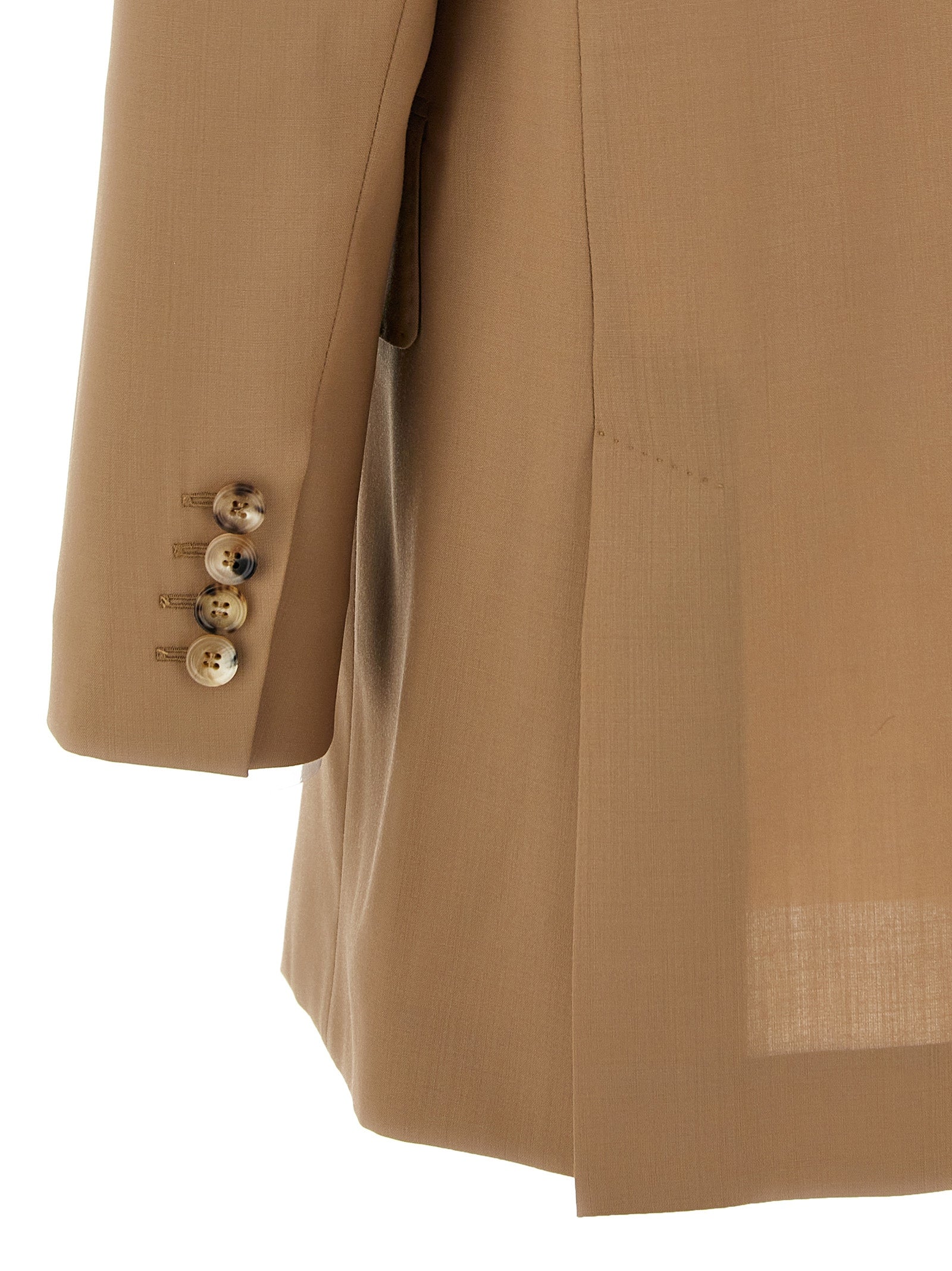 Max Mara Beige Virgin Wool Blazer Max Mara