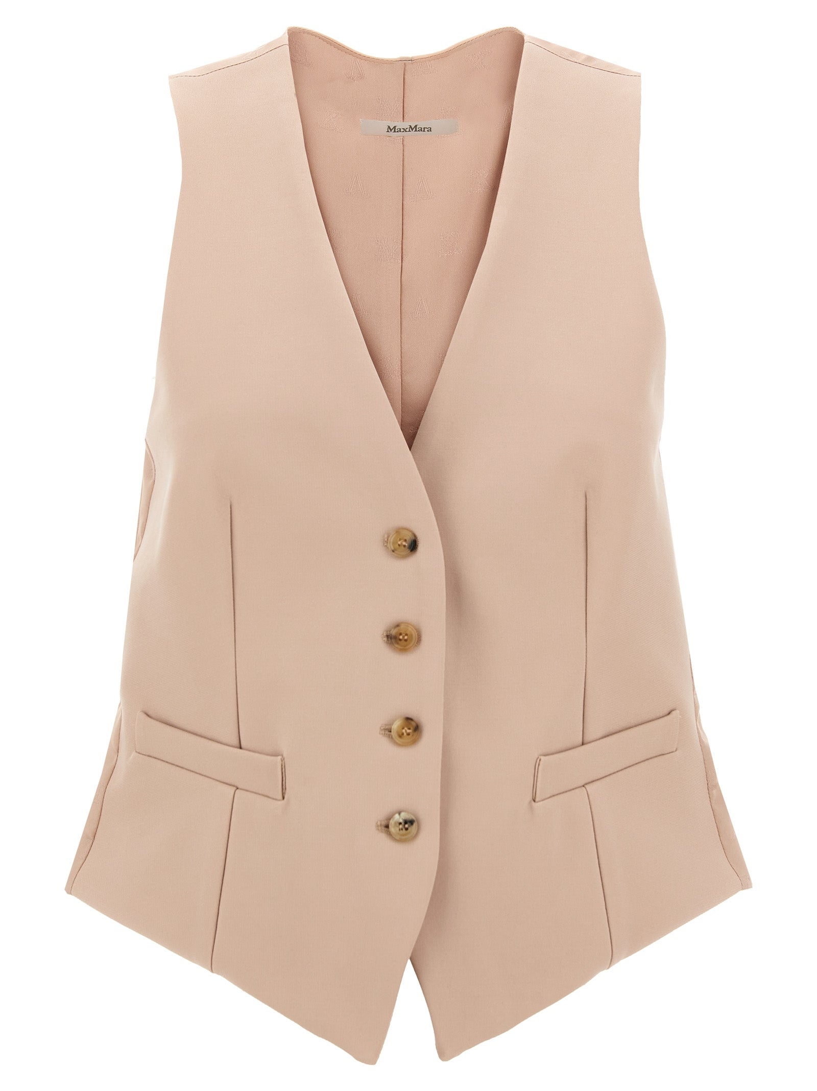 Max Mara Multicolor Acetate Sleeveless Jacket Max Mara