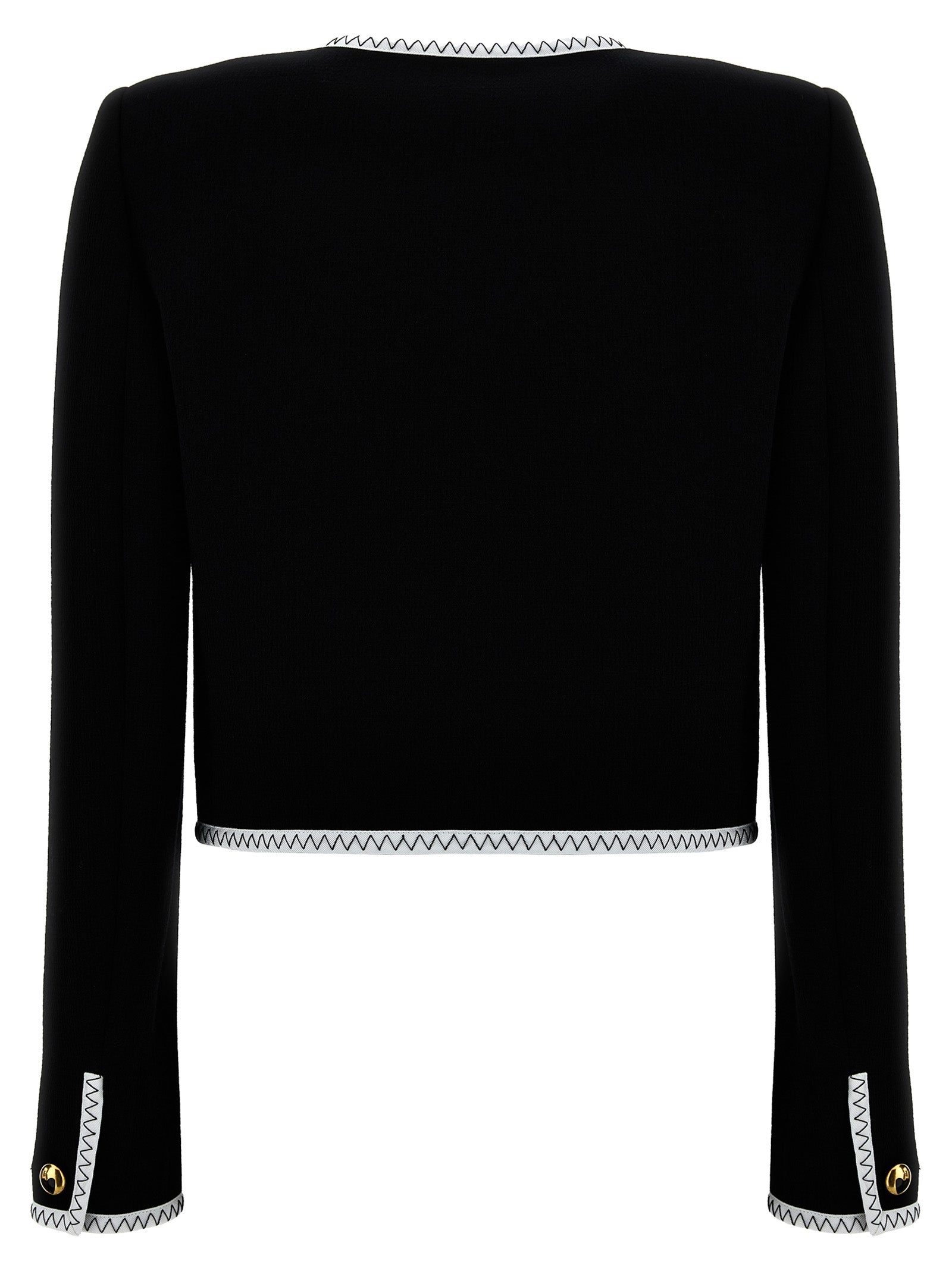 Moschino Bicolor Viscose Full-Length Jacket Moschino