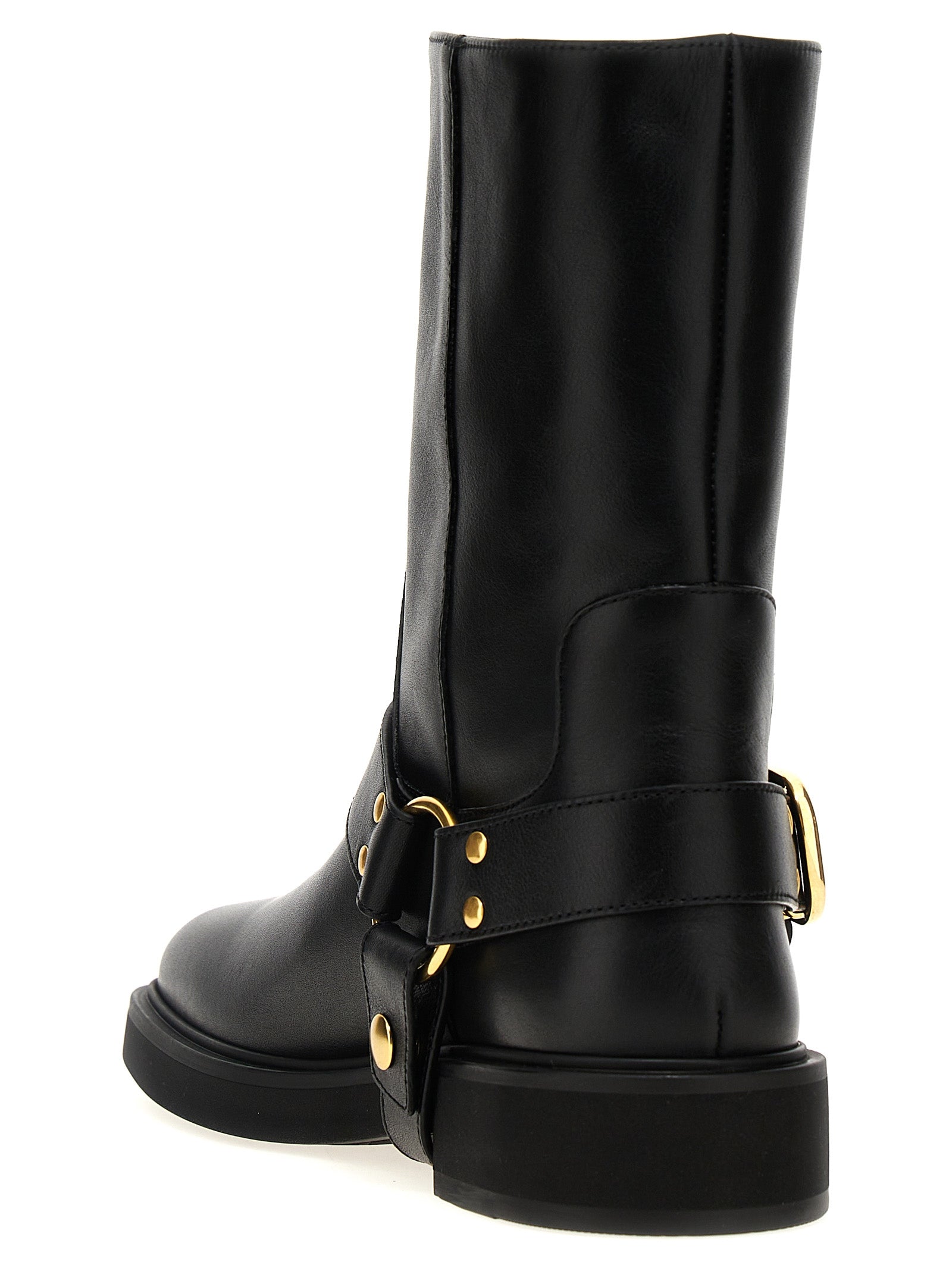 Valentino Garavani Black Calfskin Ankle Boots Valentino Garavani
