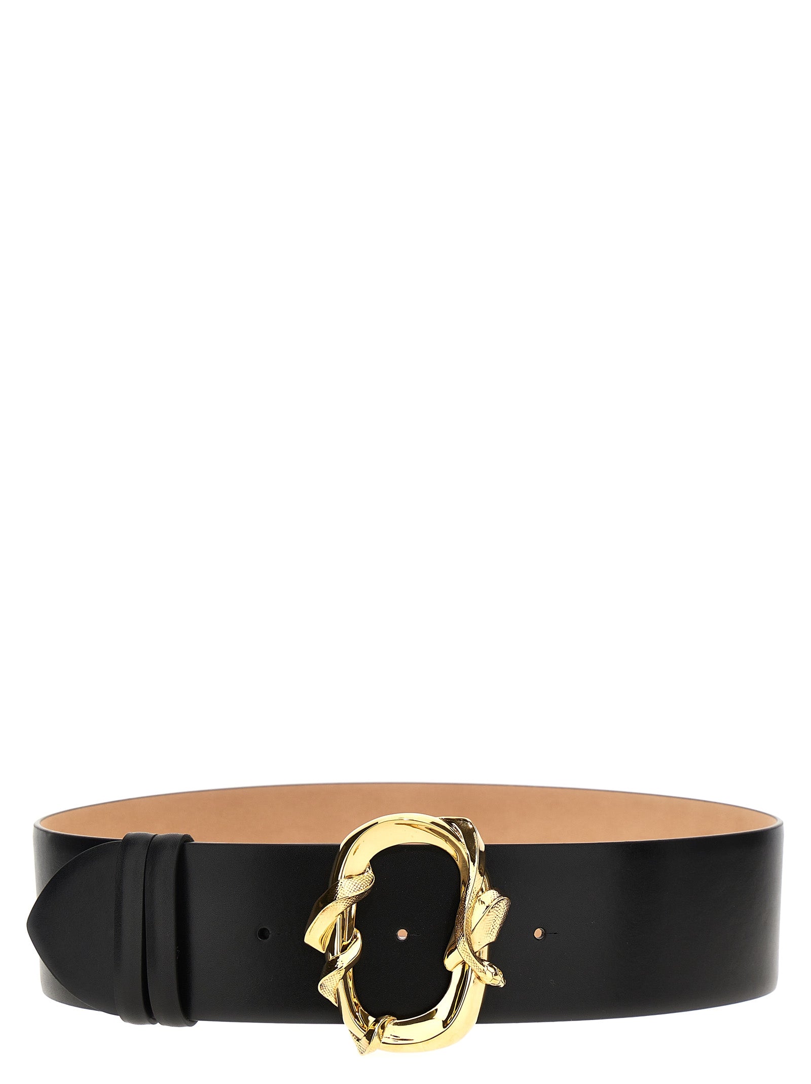 Alexander McQueen Black Cowhide Regular Belt Alexander McQueen
