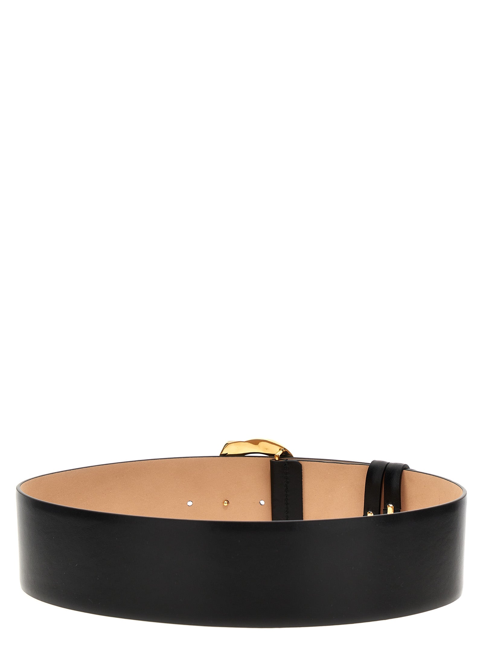 Alexander McQueen Black Cowhide Regular Belt Alexander McQueen