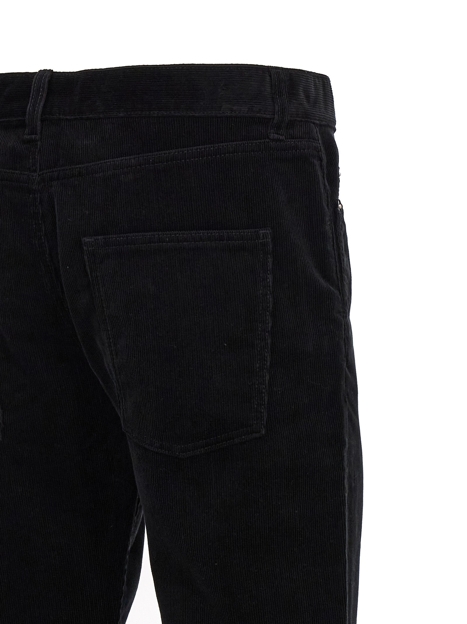 Saint Laurent Black Cotton Casual Pants Saint Laurent