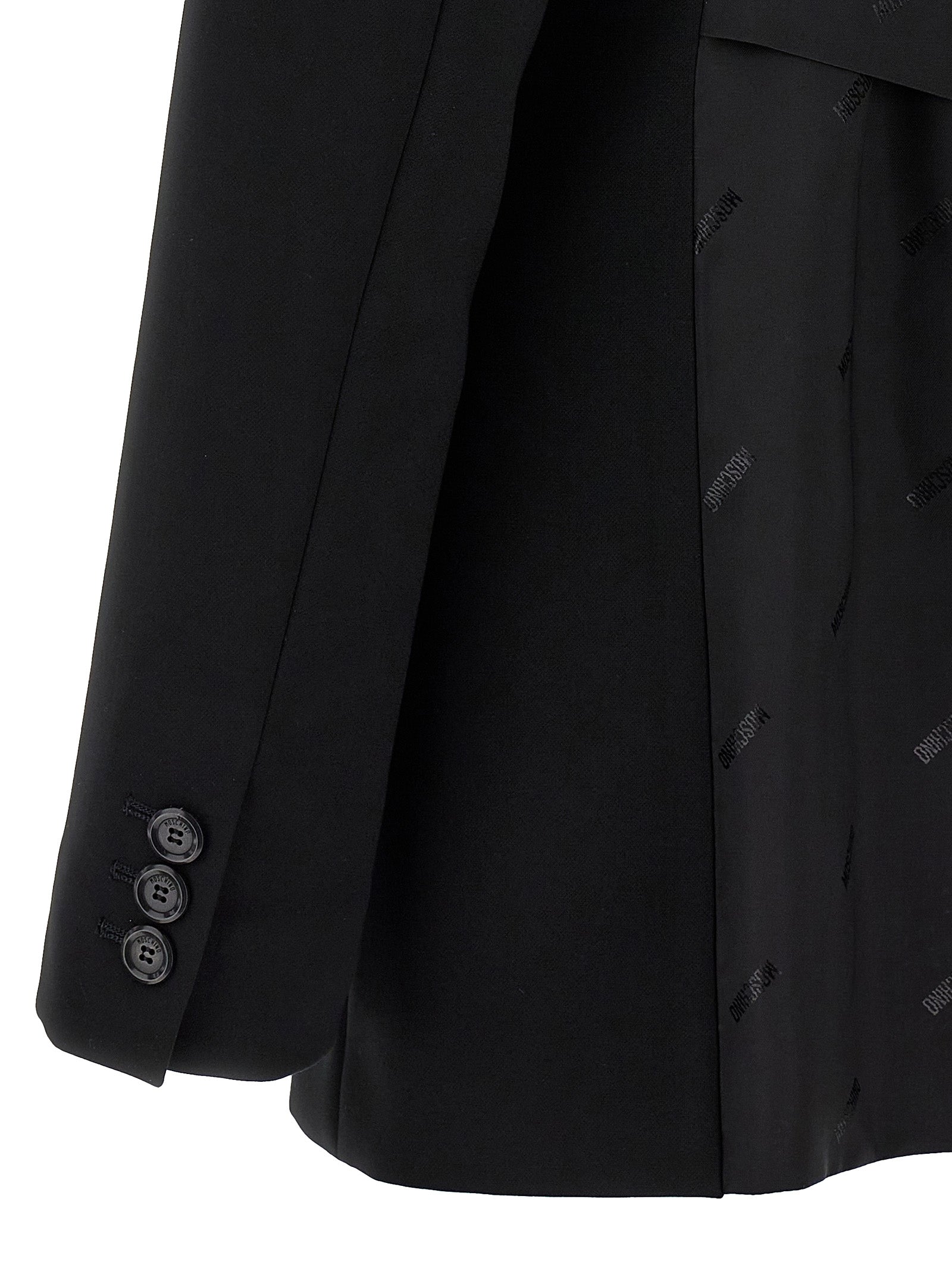 Moschino Black Polyester Blazer Moschino