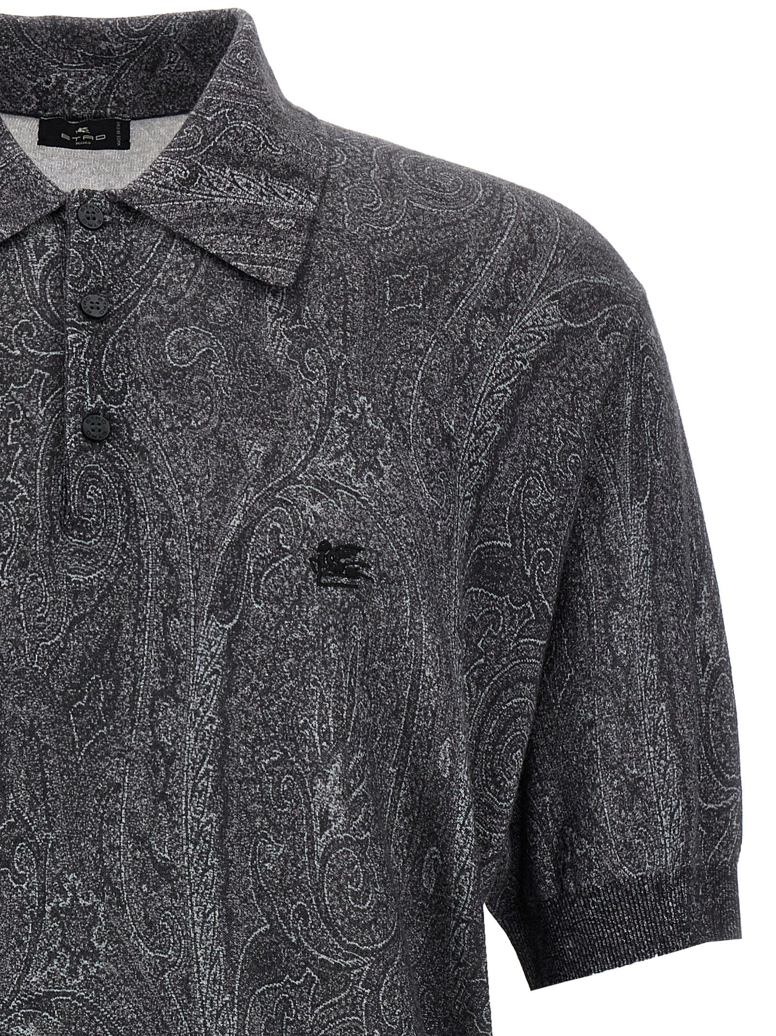 Etro Multicolor Silk Polo Shirt Etro