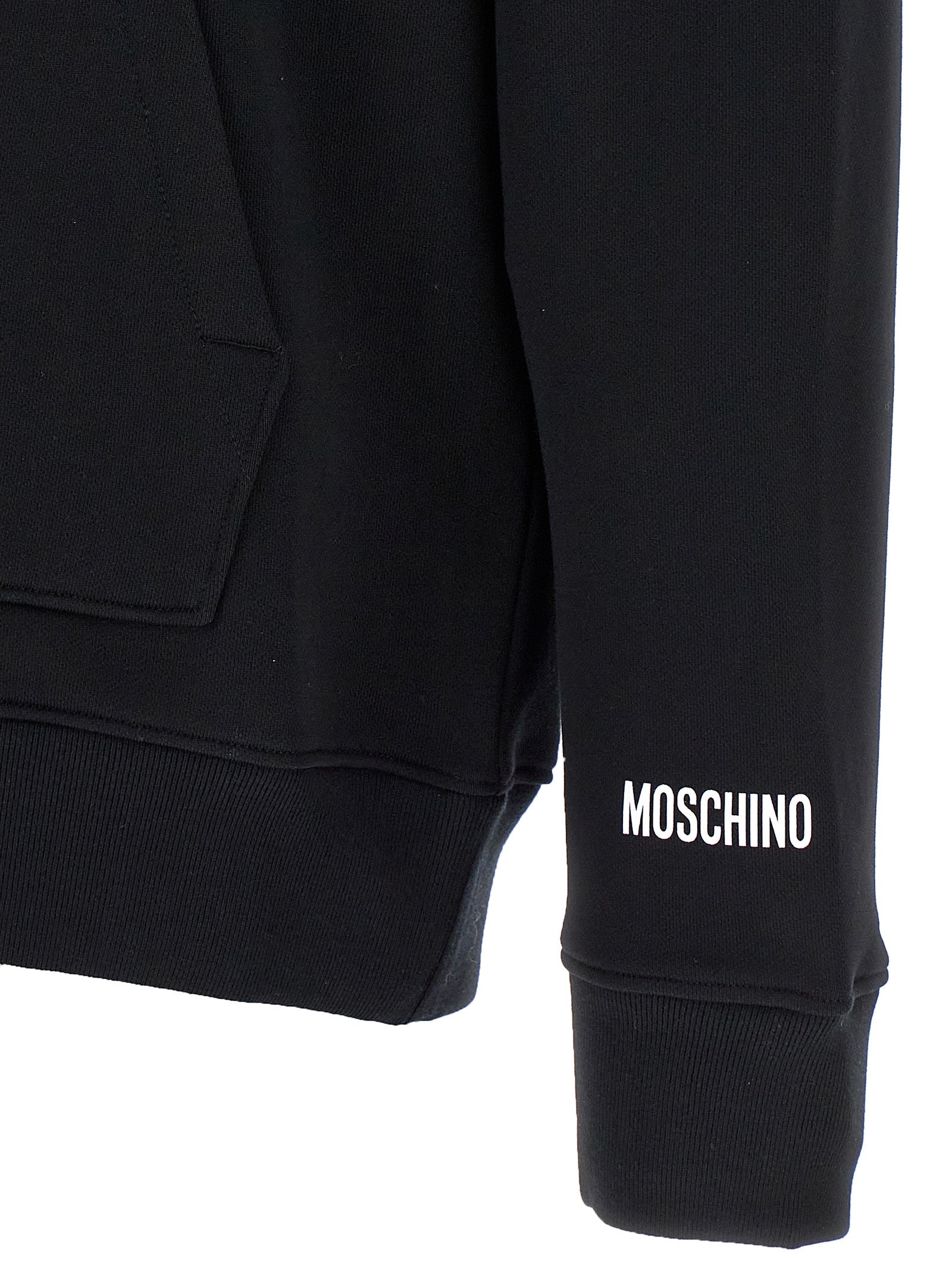 Moschino Black Cotton Hoodie Moschino