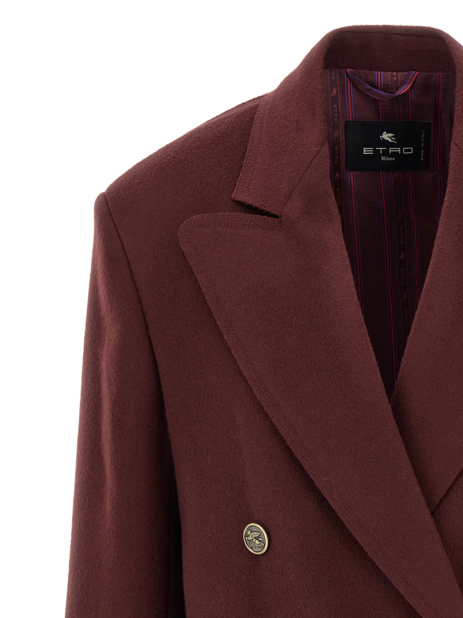 Etro Bordeaux Wool Blazer Etro