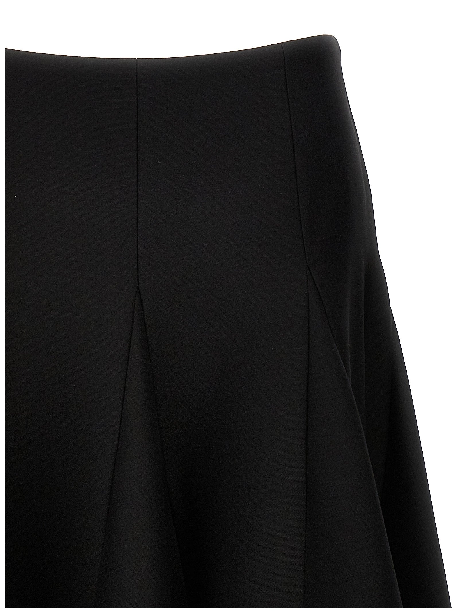 Valentino Garavani Black Virgin Wool Mini Skirt Valentino Garavani