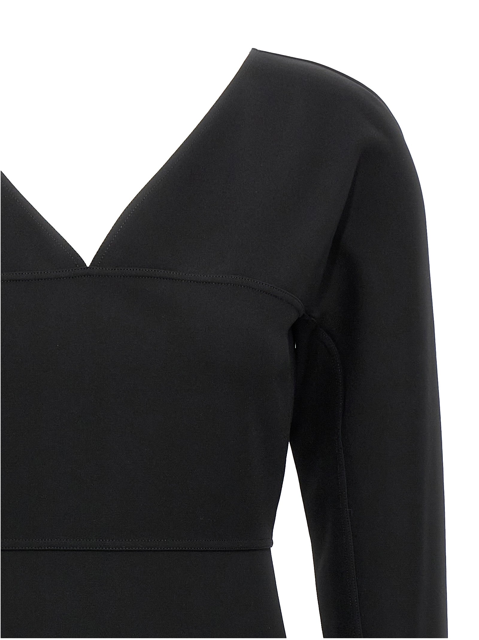 Fendi Black Viscose Midi Dress Fendi