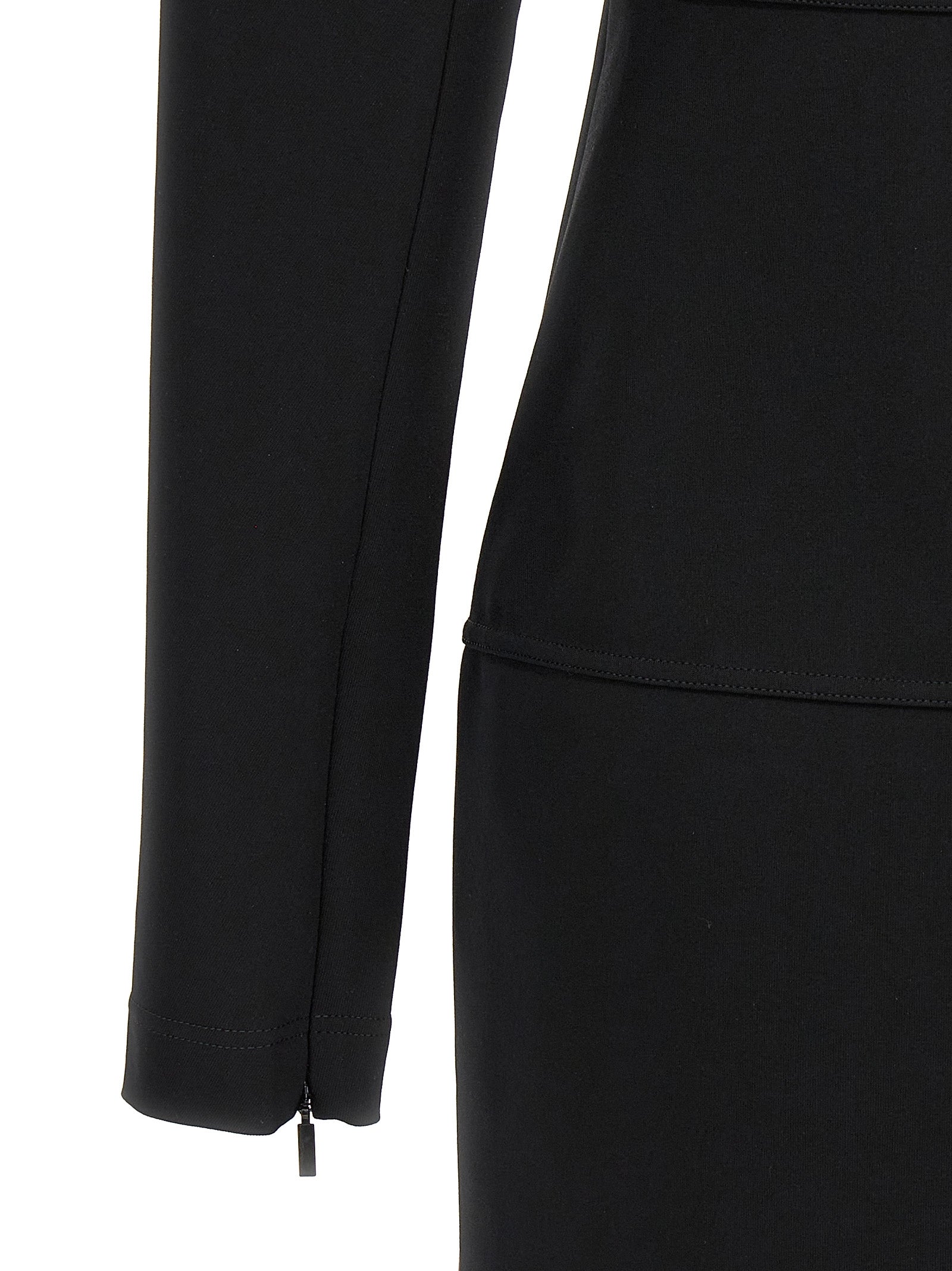 Fendi Black Viscose Midi Dress Fendi