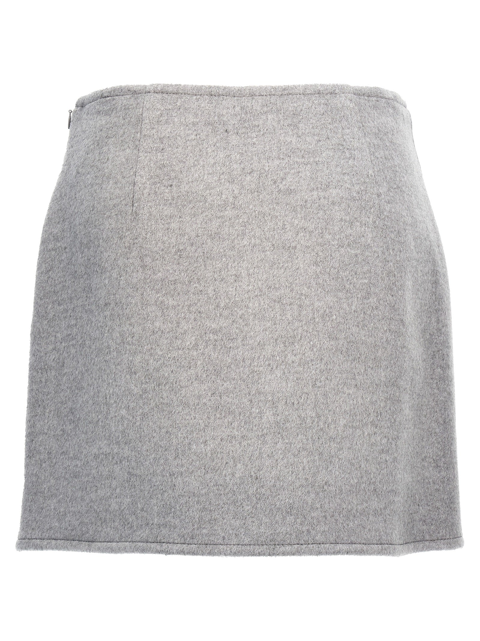 Tory Burch Gray Wool Long Skirt Tory Burch