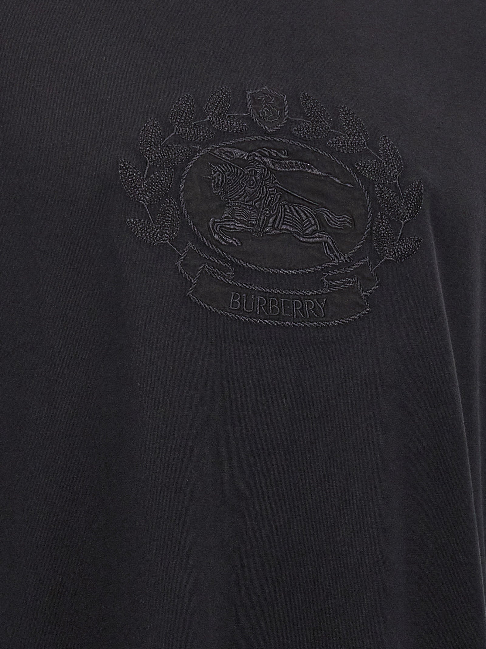 Burberry Black Cotton T-Shirt Burberry