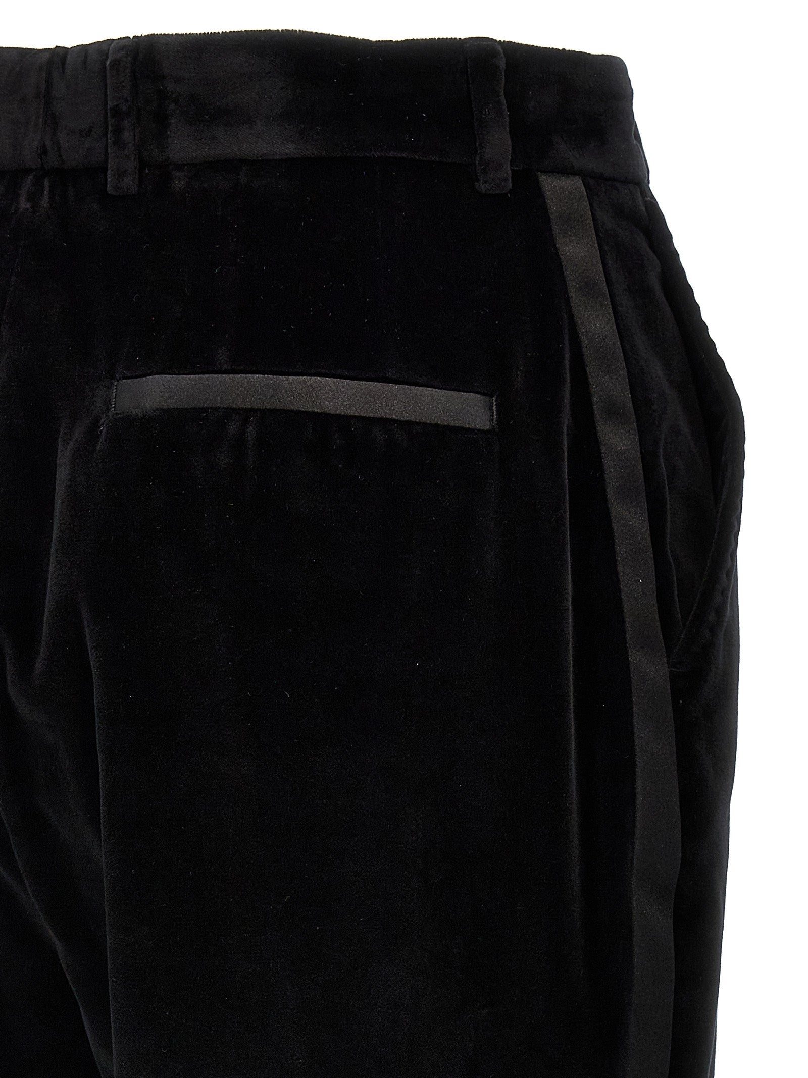 Dolce & Gabbana Black Cotton Dress Pants Dolce & Gabbana