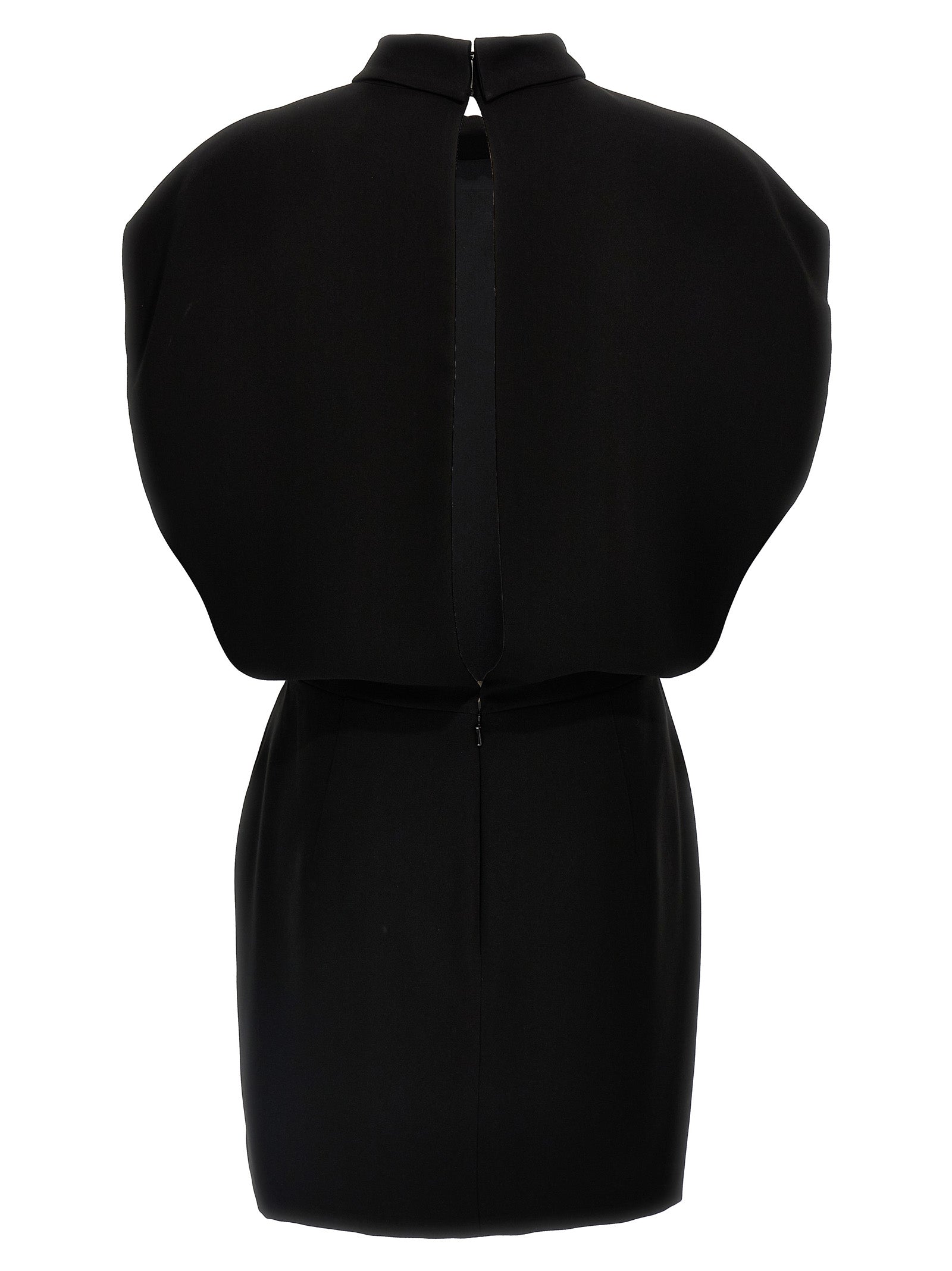 Max Mara Black Triacetate Short Dress Max Mara