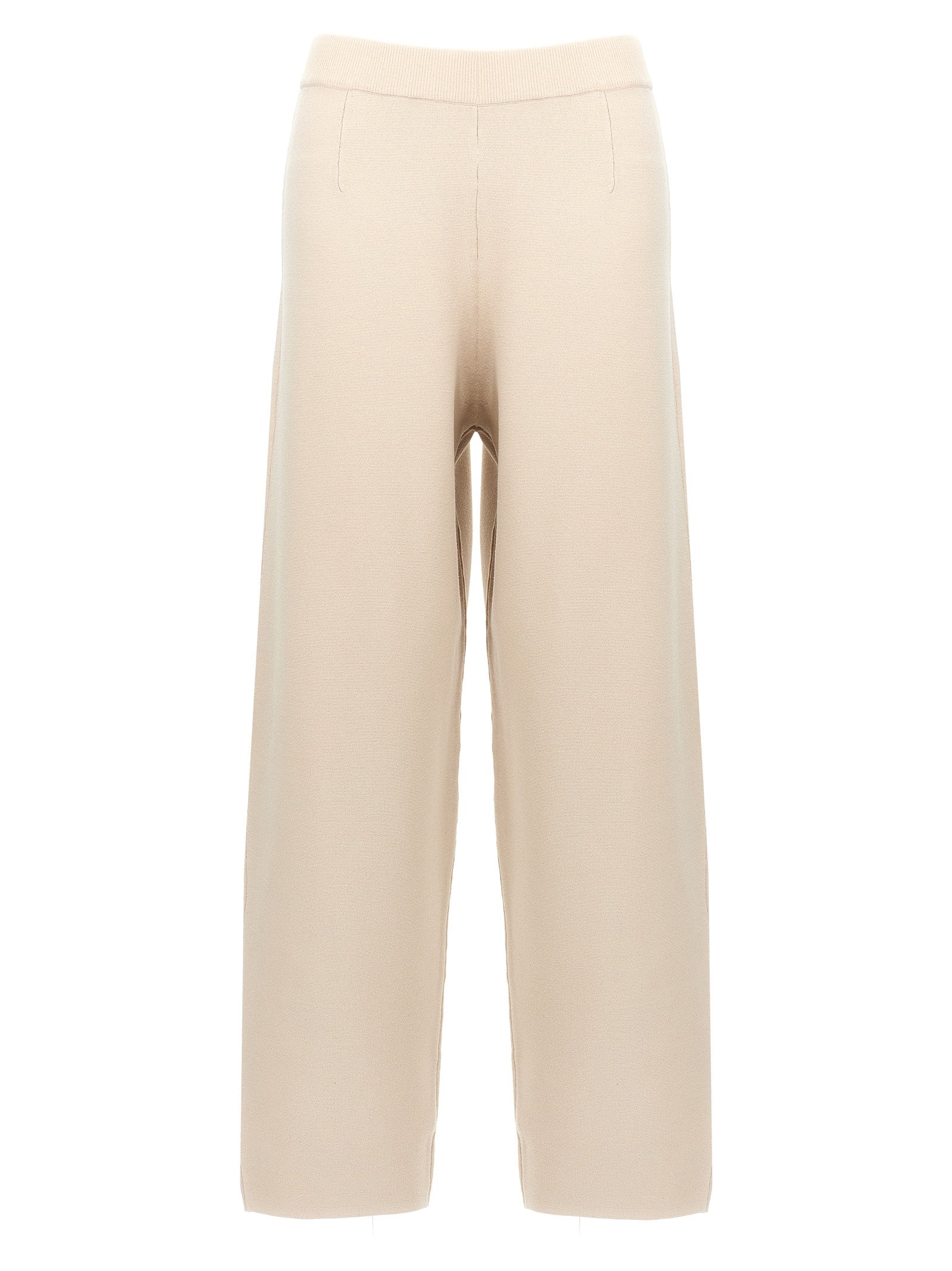 Max Mara Beige Viscose Casual Pants Max Mara