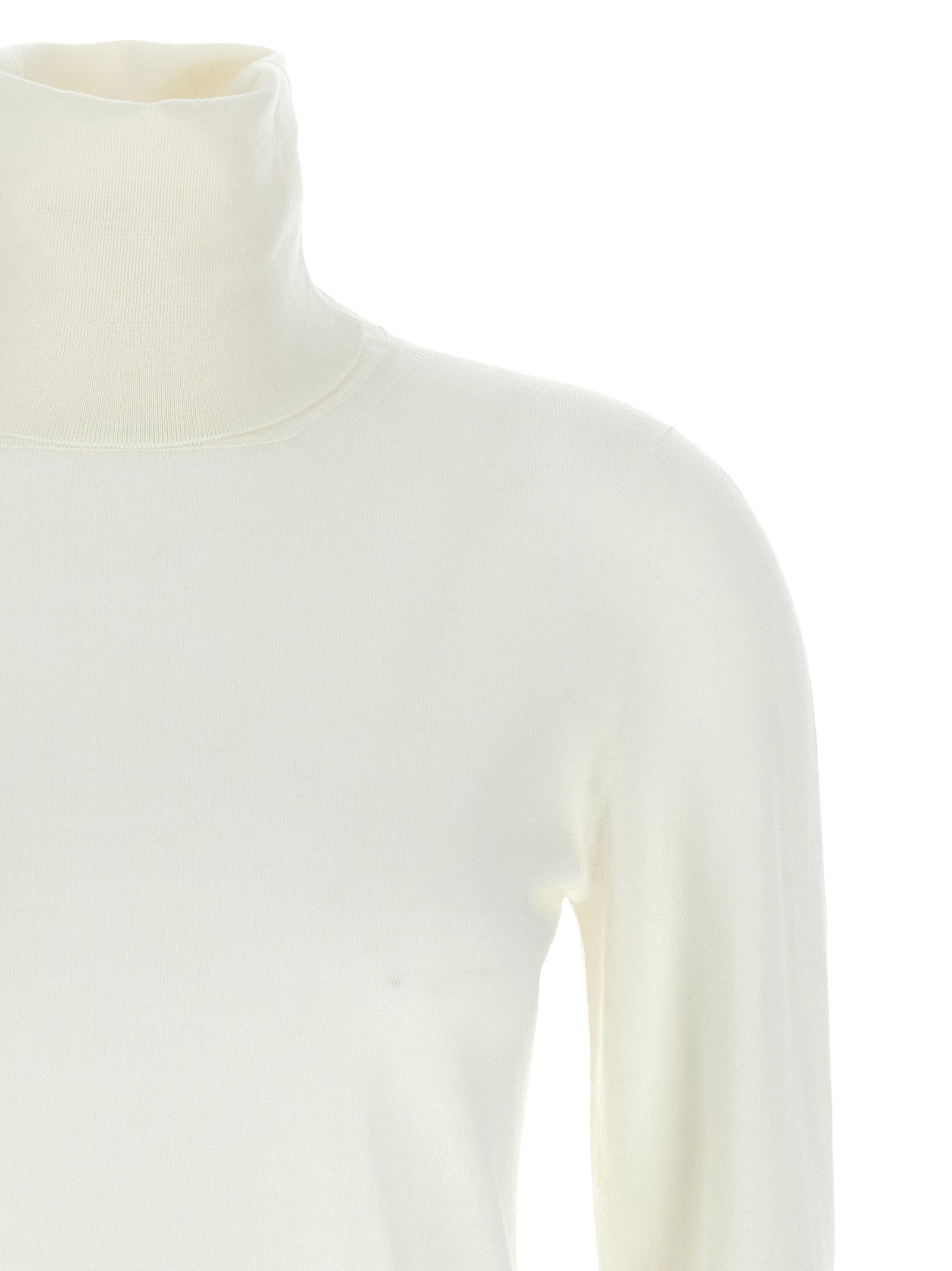 Max Mara White Virgin Wool Cardigan Max Mara