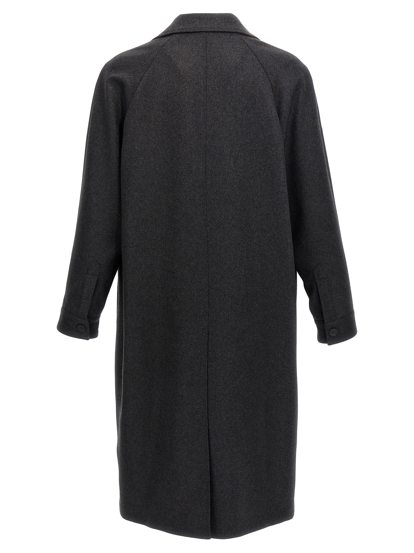 Fendi Gray Cashmere Coat Fendi