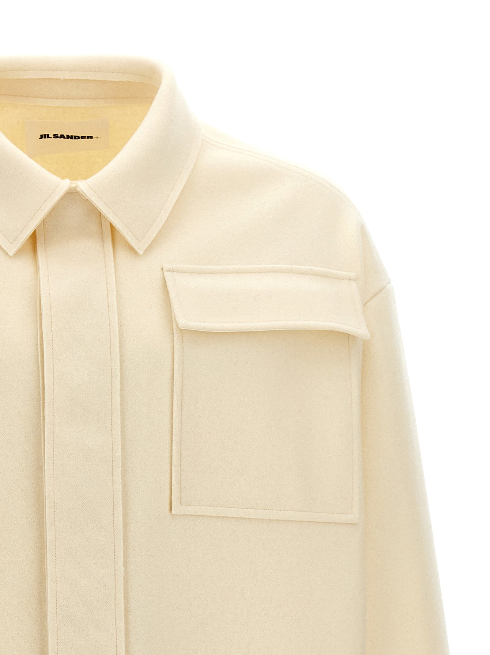 Jil Sander White Wool Blouse Jil Sander
