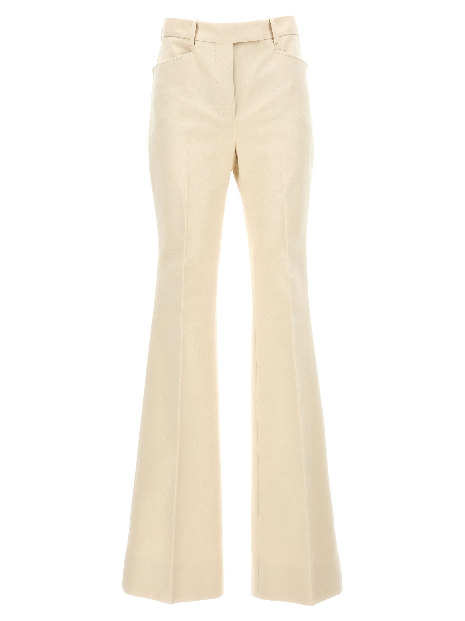 Tom Ford White Cotton Flared Pants Tom Ford