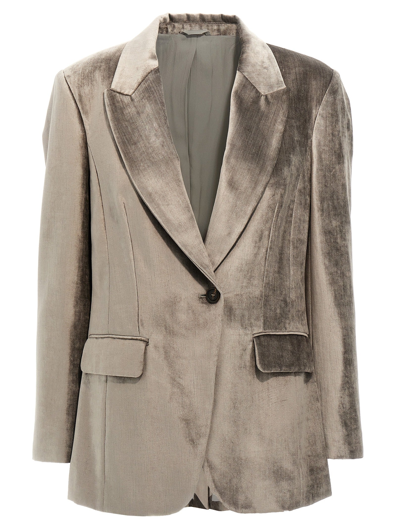 Brunello Cucinelli Gray Cotton Blazer