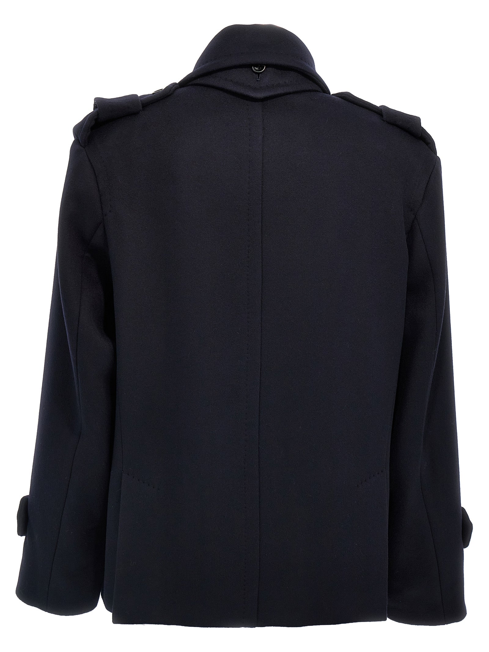 Max Mara Blue Virgin Wool Coat Max Mara