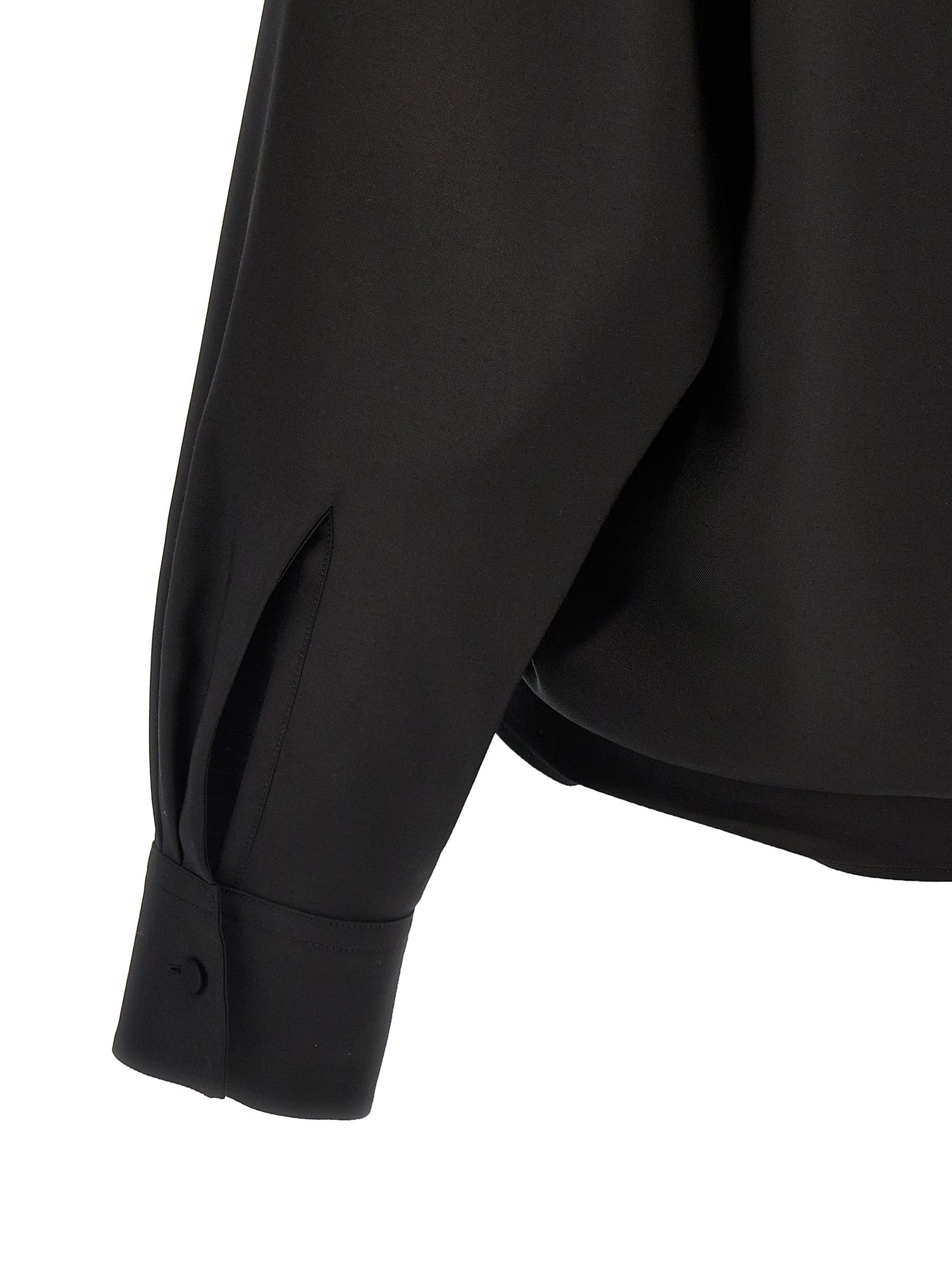 Valentino Garavani Black Wool Blouse Valentino Garavani