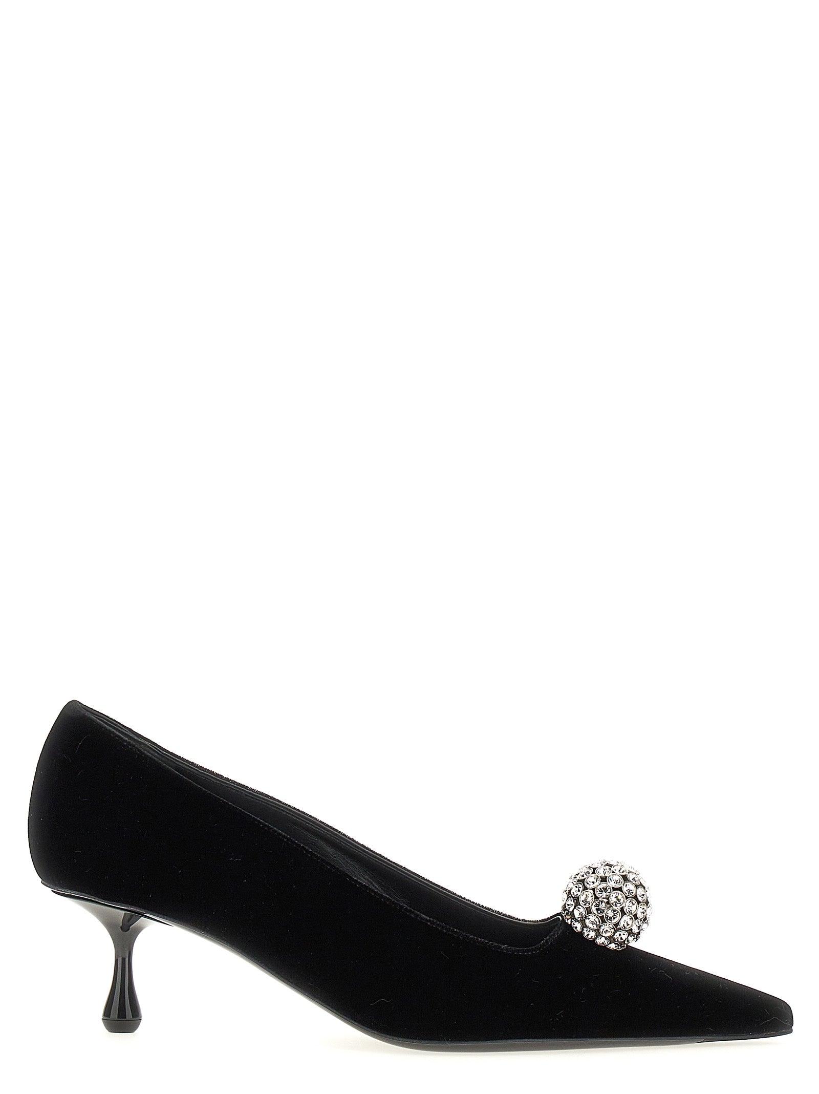 Jimmy Choo Black Textile Mid Heel Pumps Jimmy Choo
