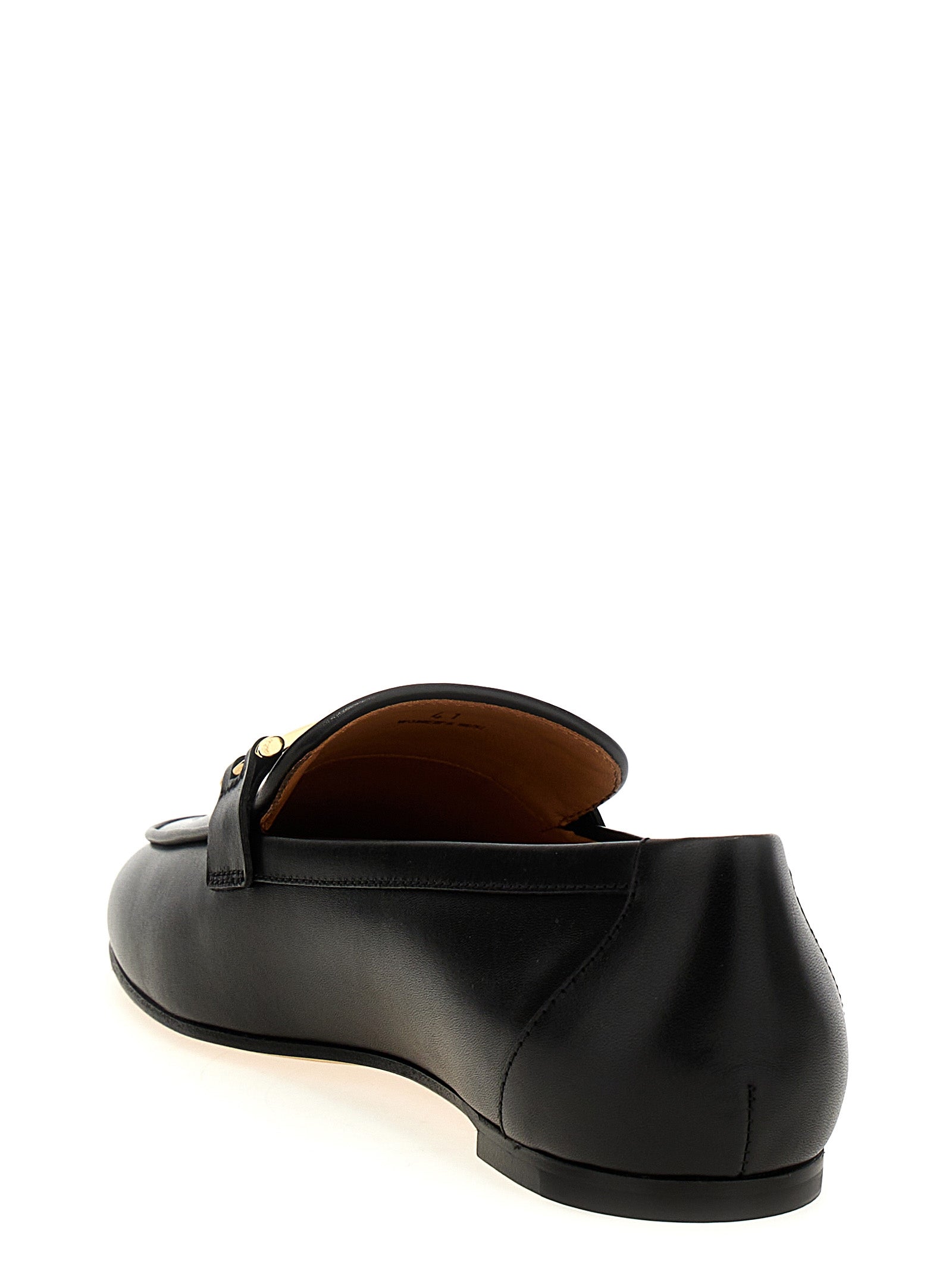Tod's Black Calfskin Slip-On Loafers Tod's