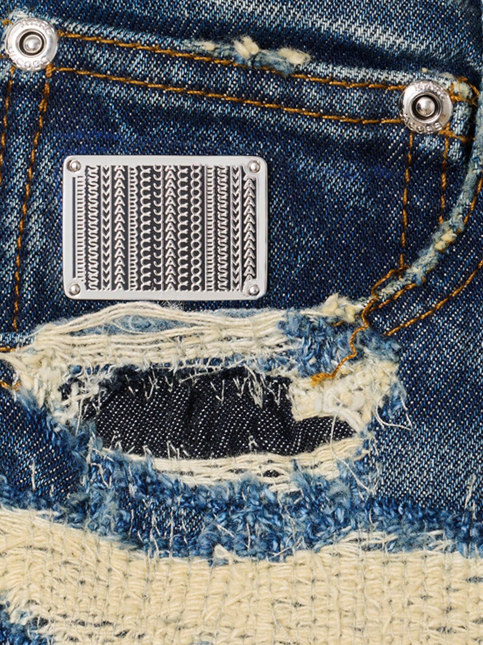 Marc Jacobs Blue Cotton Straight-Leg Jeans Marc Jacobs