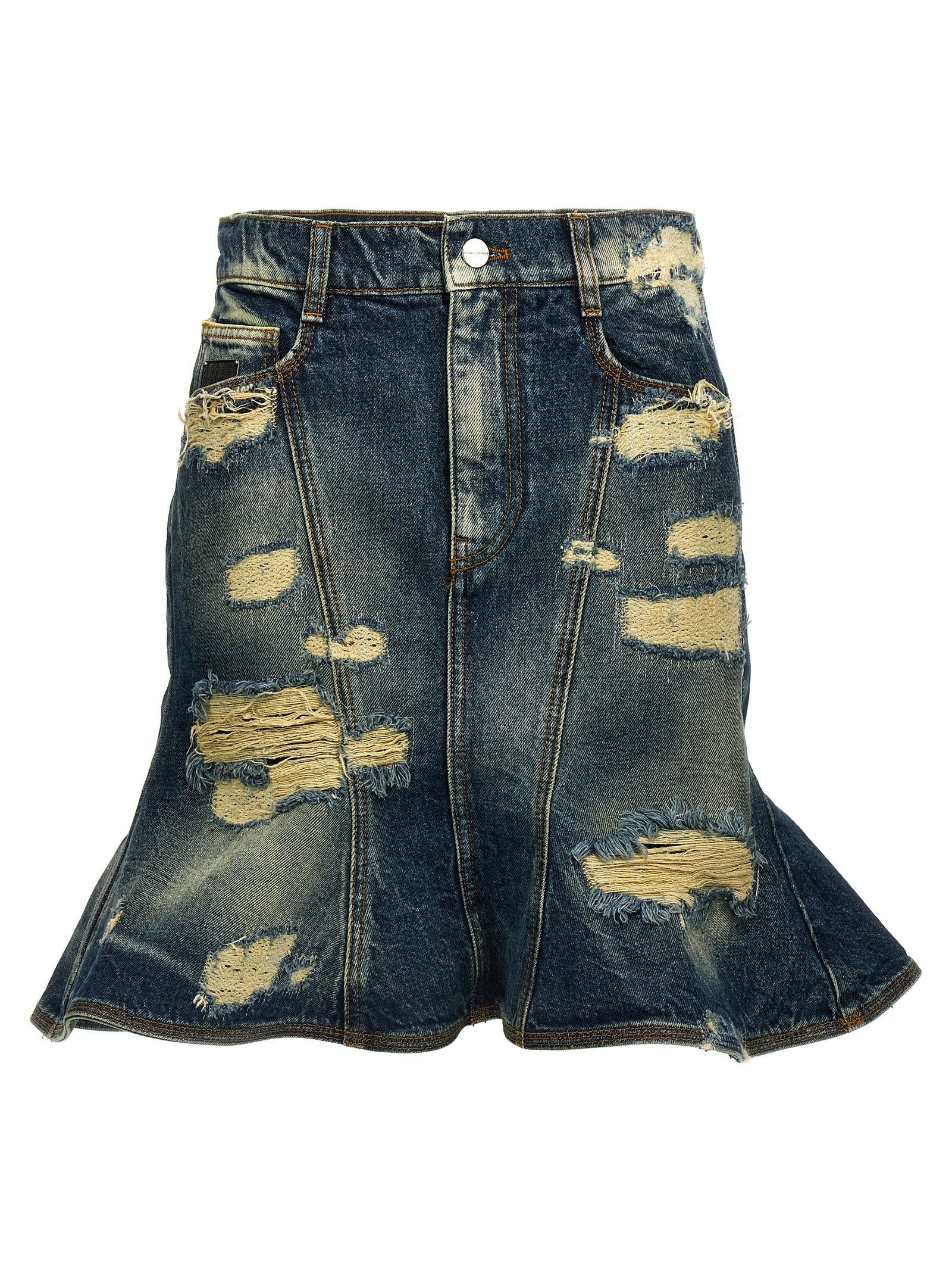 Marc Jacobs Blue Cotton Long Skirt Marc Jacobs