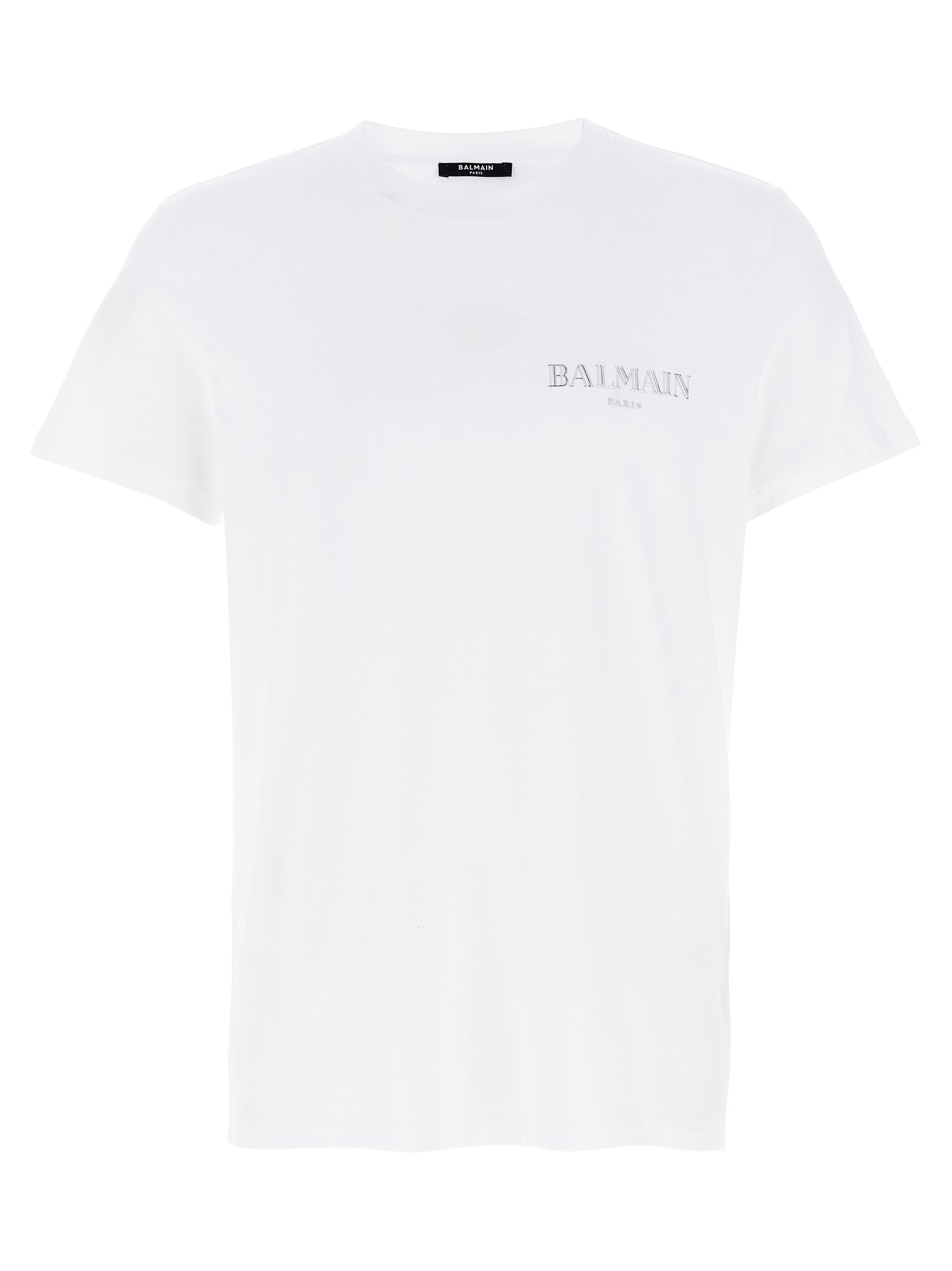 Balmain White Organic Cotton T-Shirt Balmain