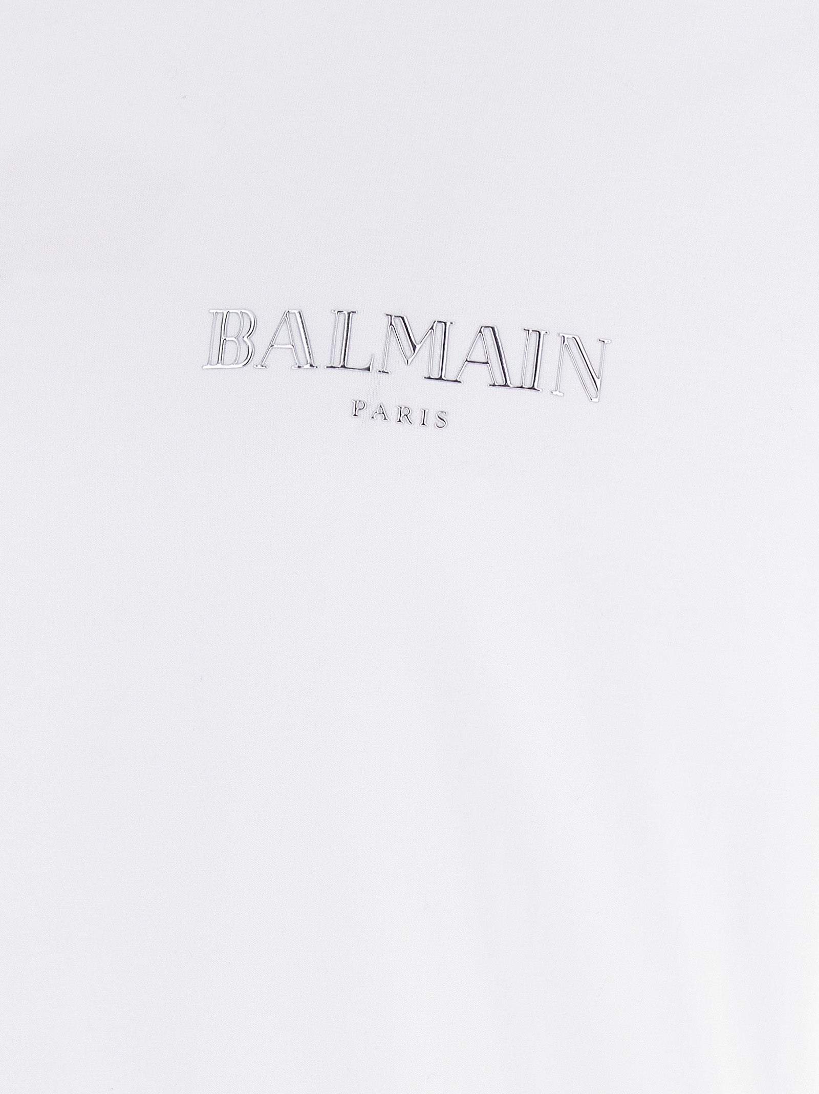 Balmain White Organic Cotton T-Shirt Balmain