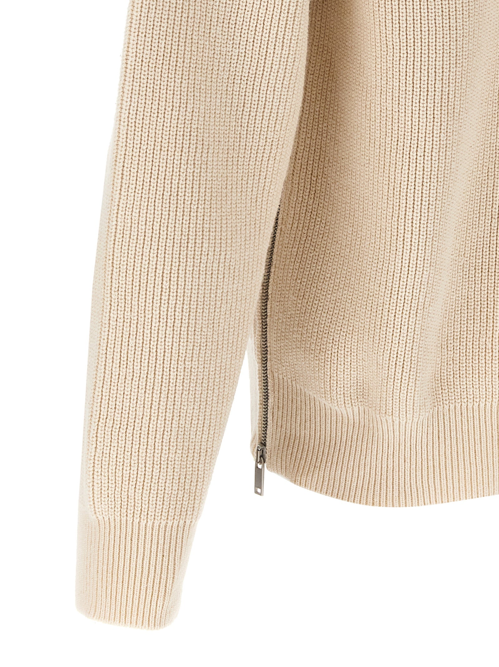 Jil Sander Beige Cotton Cardigan Jil Sander