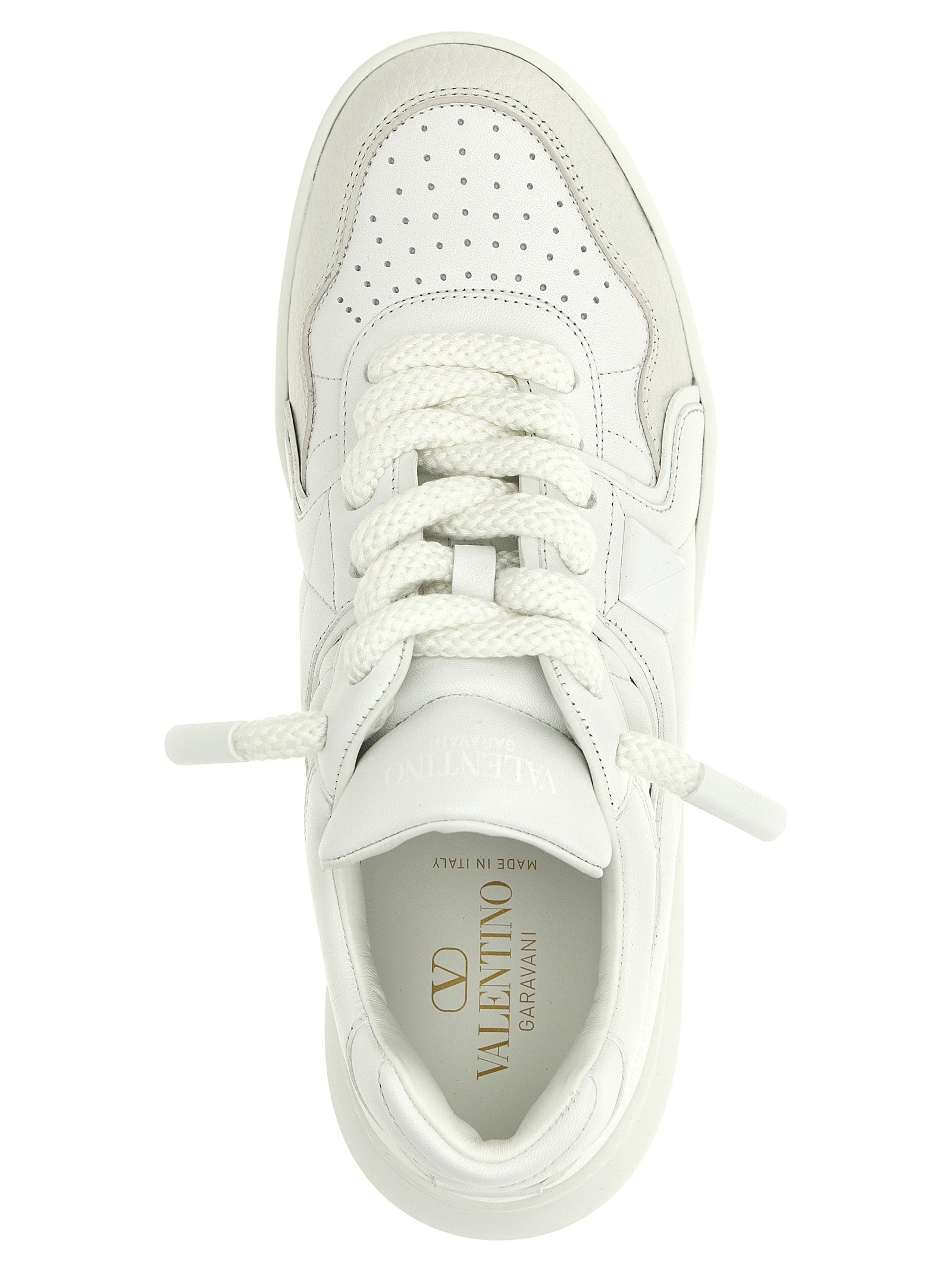 Valentino Garavani White Calfskin Chunky Sneakers Valentino Garavani