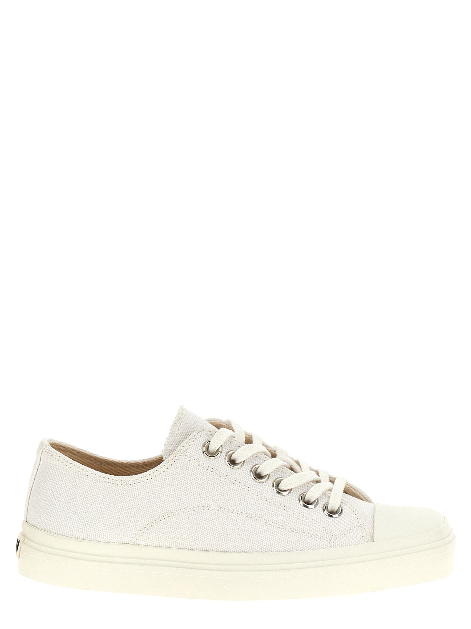 Moschino White Cotton Low Top Sneakers Moschino