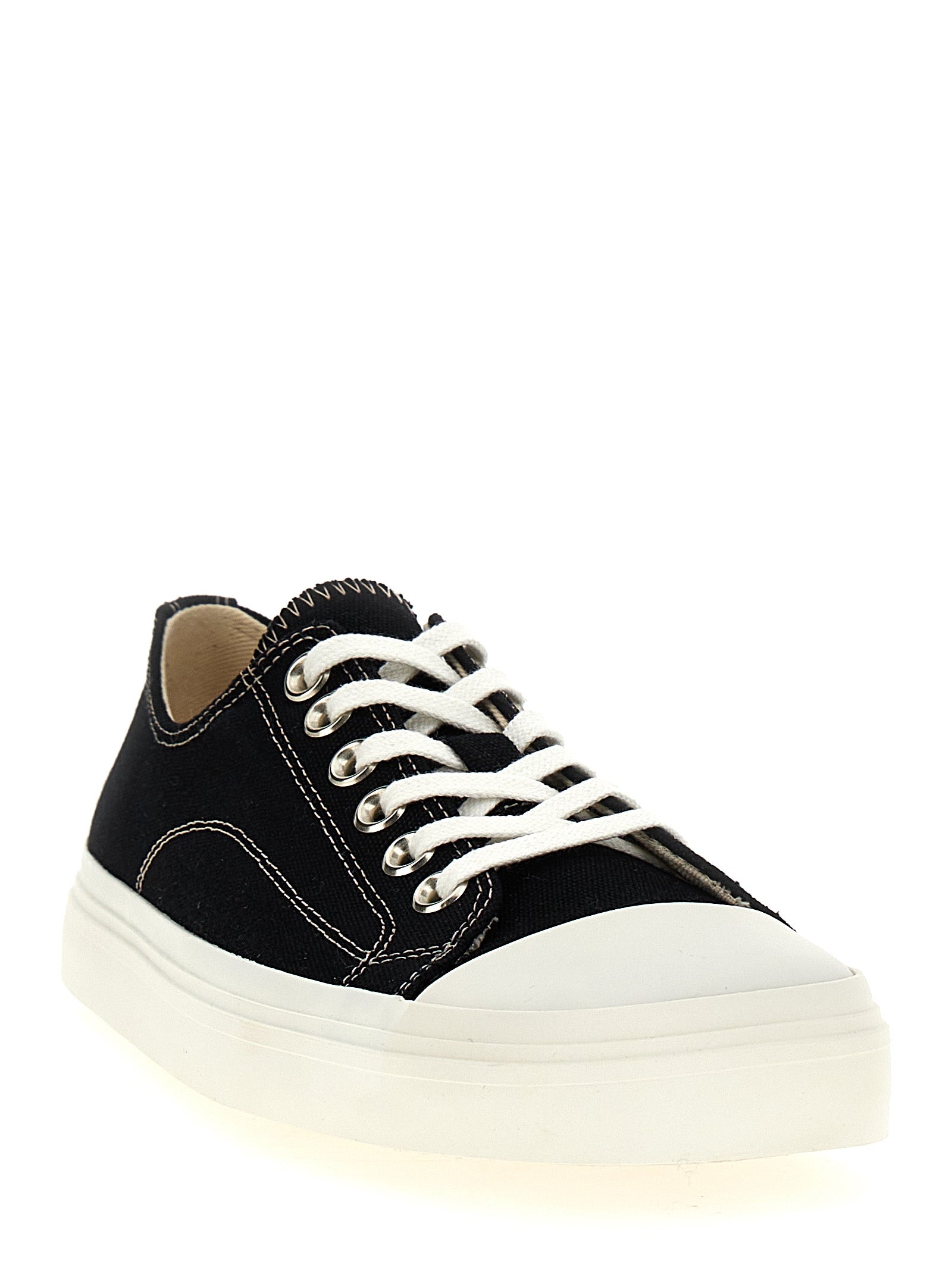 Moschino Black Cotton Low Top Sneakers Moschino