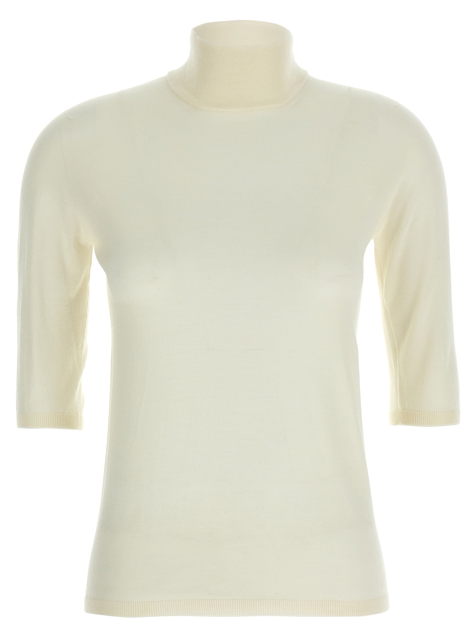 Max Mara White Virgin Wool Cardigan Max Mara