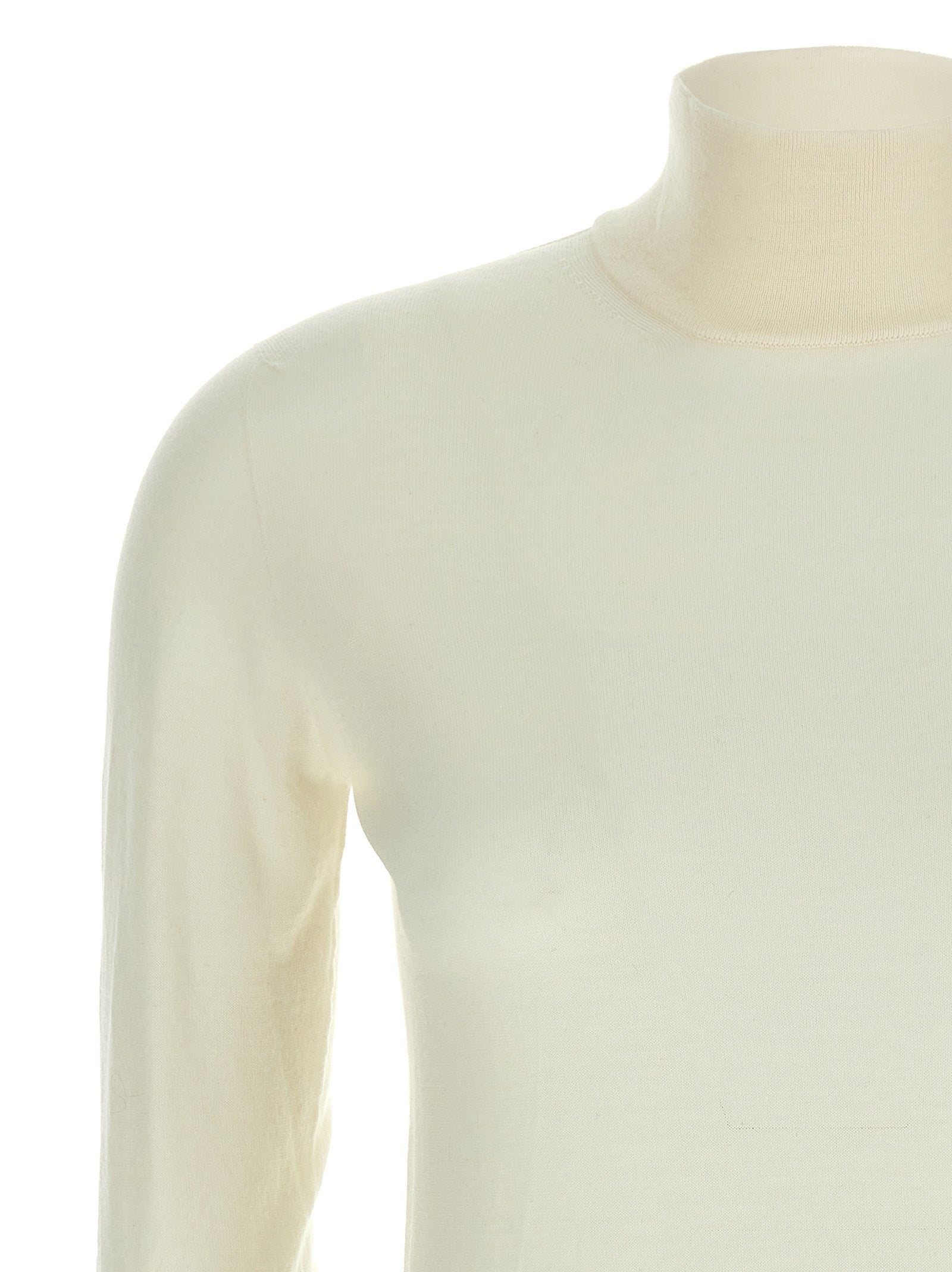Max Mara White Virgin Wool Cardigan Max Mara