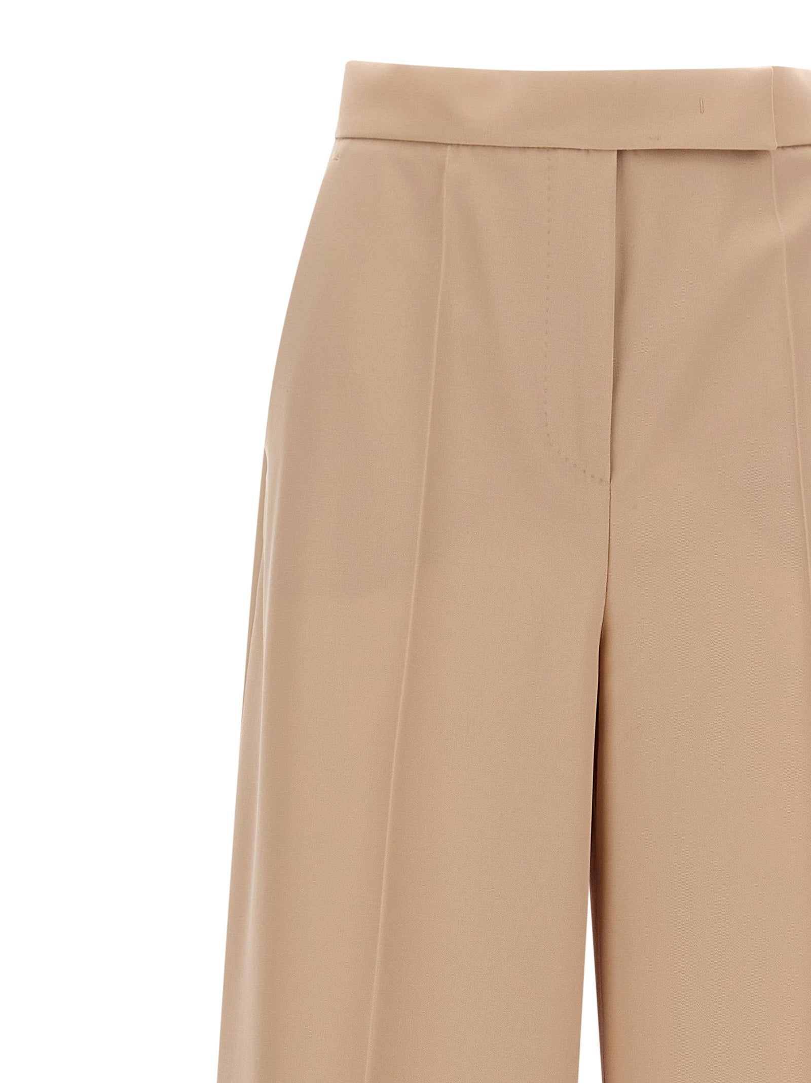 Max Mara Beige Virgin Wool Casual Pants Max Mara