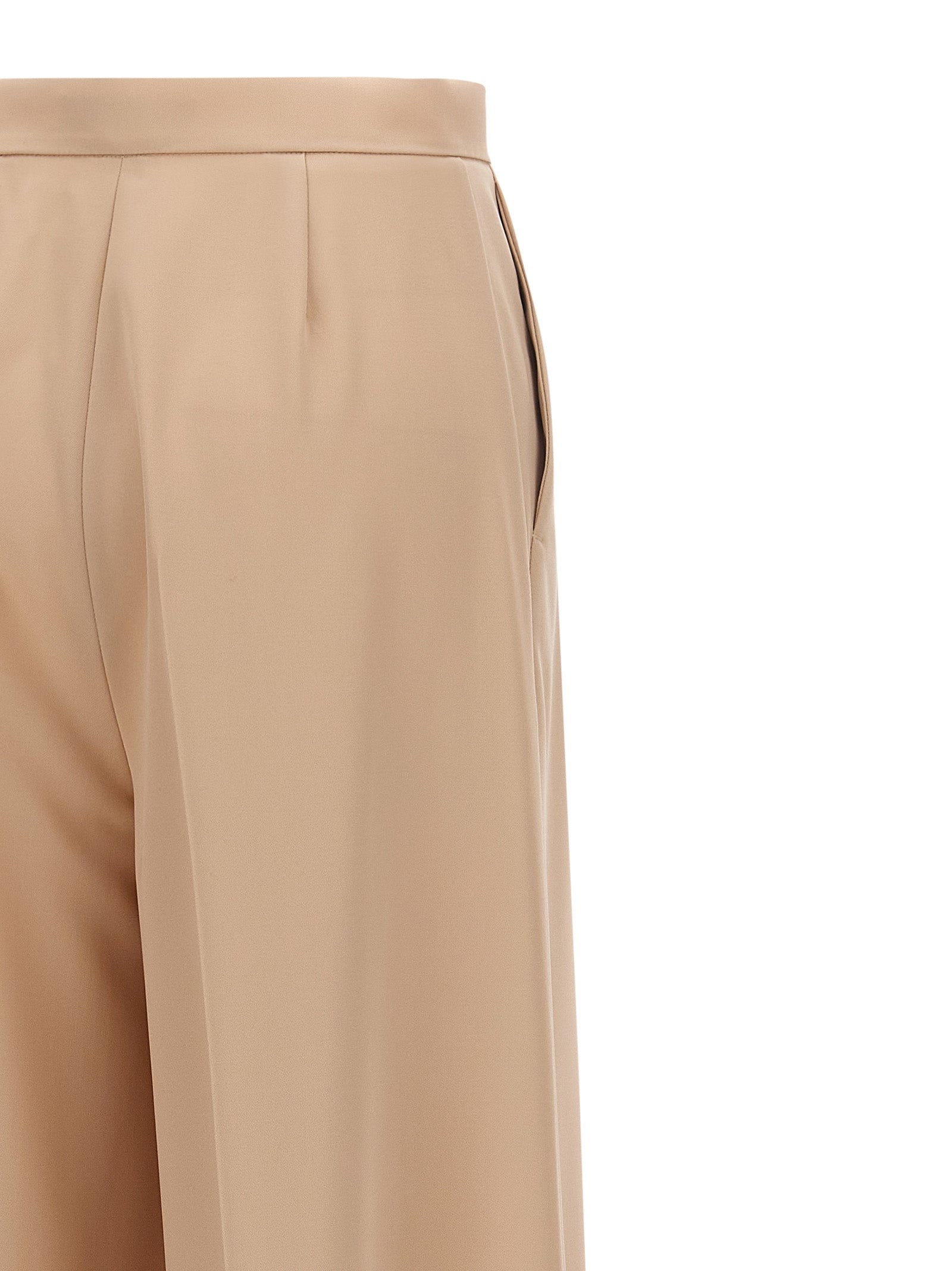 Max Mara Beige Virgin Wool Casual Pants Max Mara